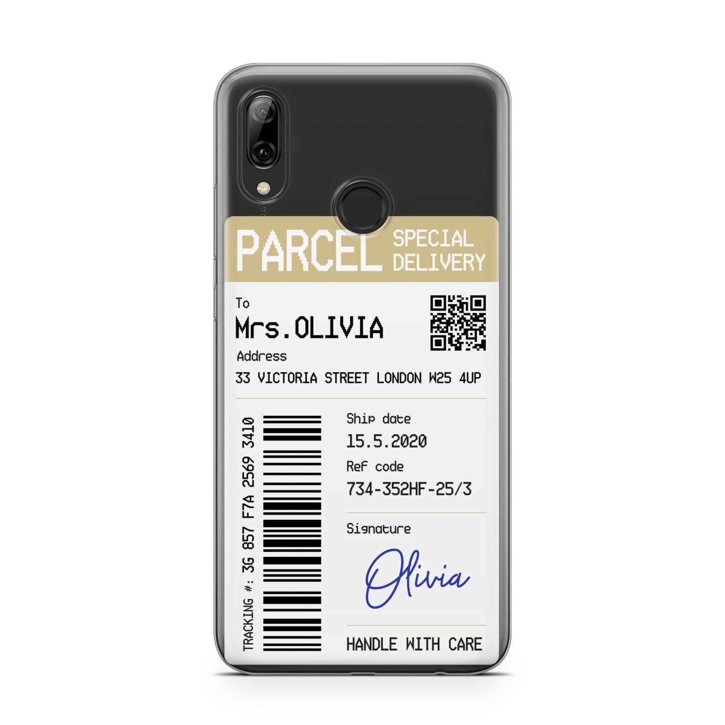 Parcel Label with Name Huawei Y7 2019