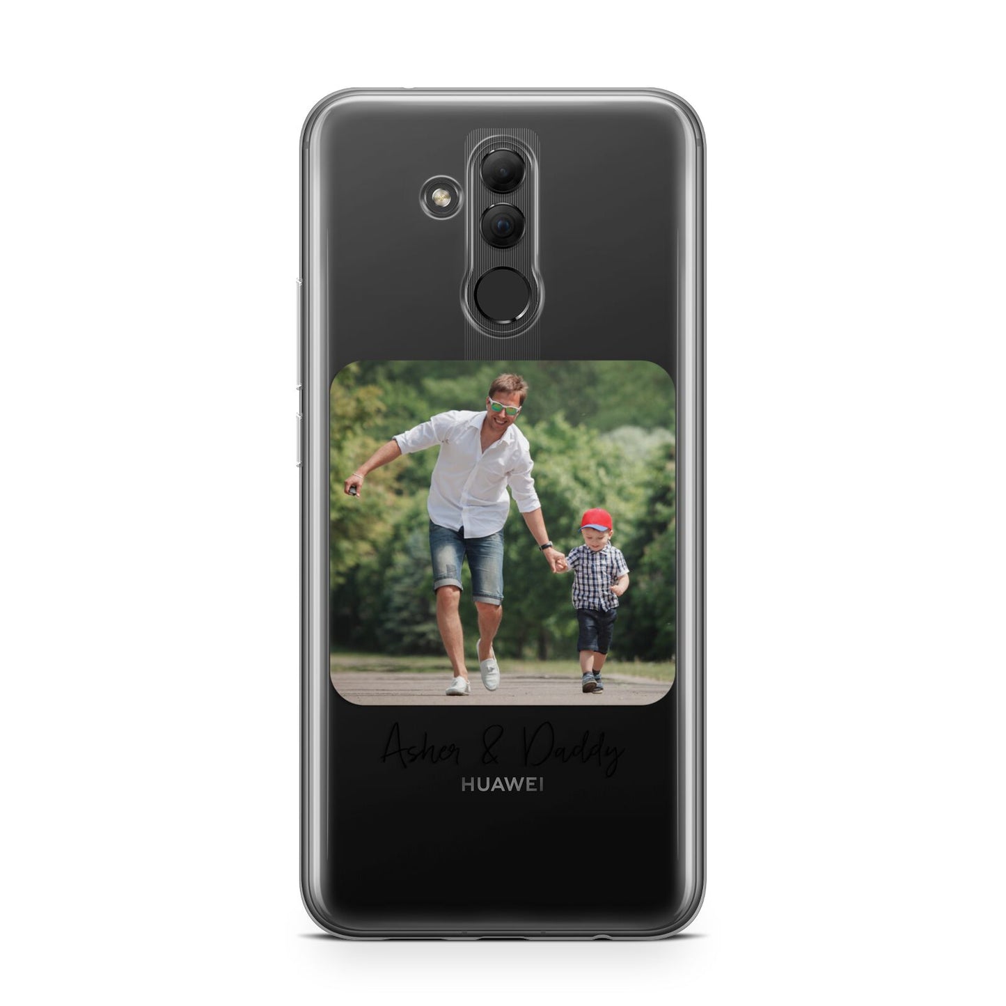 Parent and Child Photo with Text Huawei Mate 20 Lite