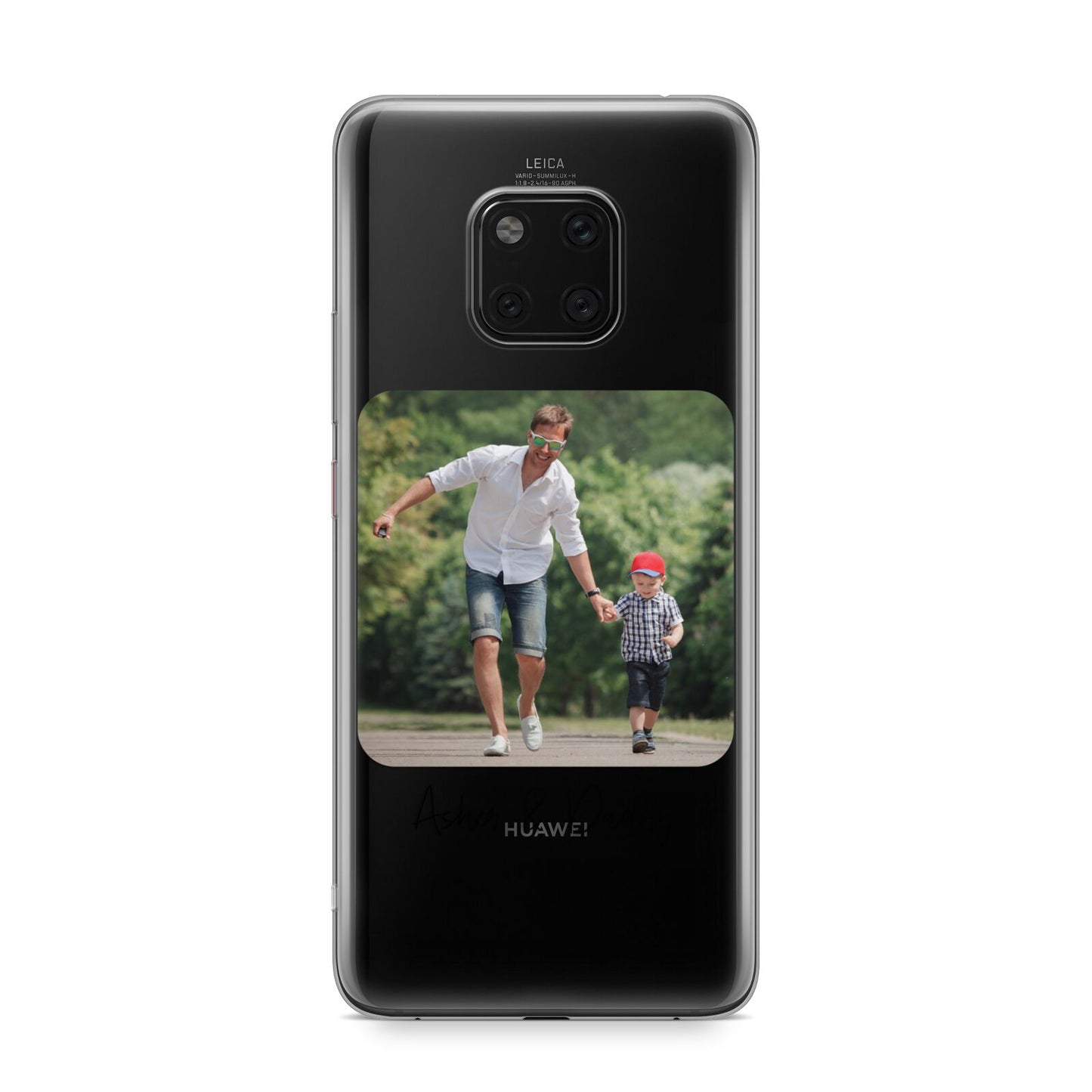 Parent and Child Photo with Text Huawei Mate 20 Pro Phone Case