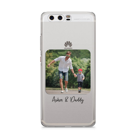 Parent and Child Photo with Text Huawei P10 Phone Case