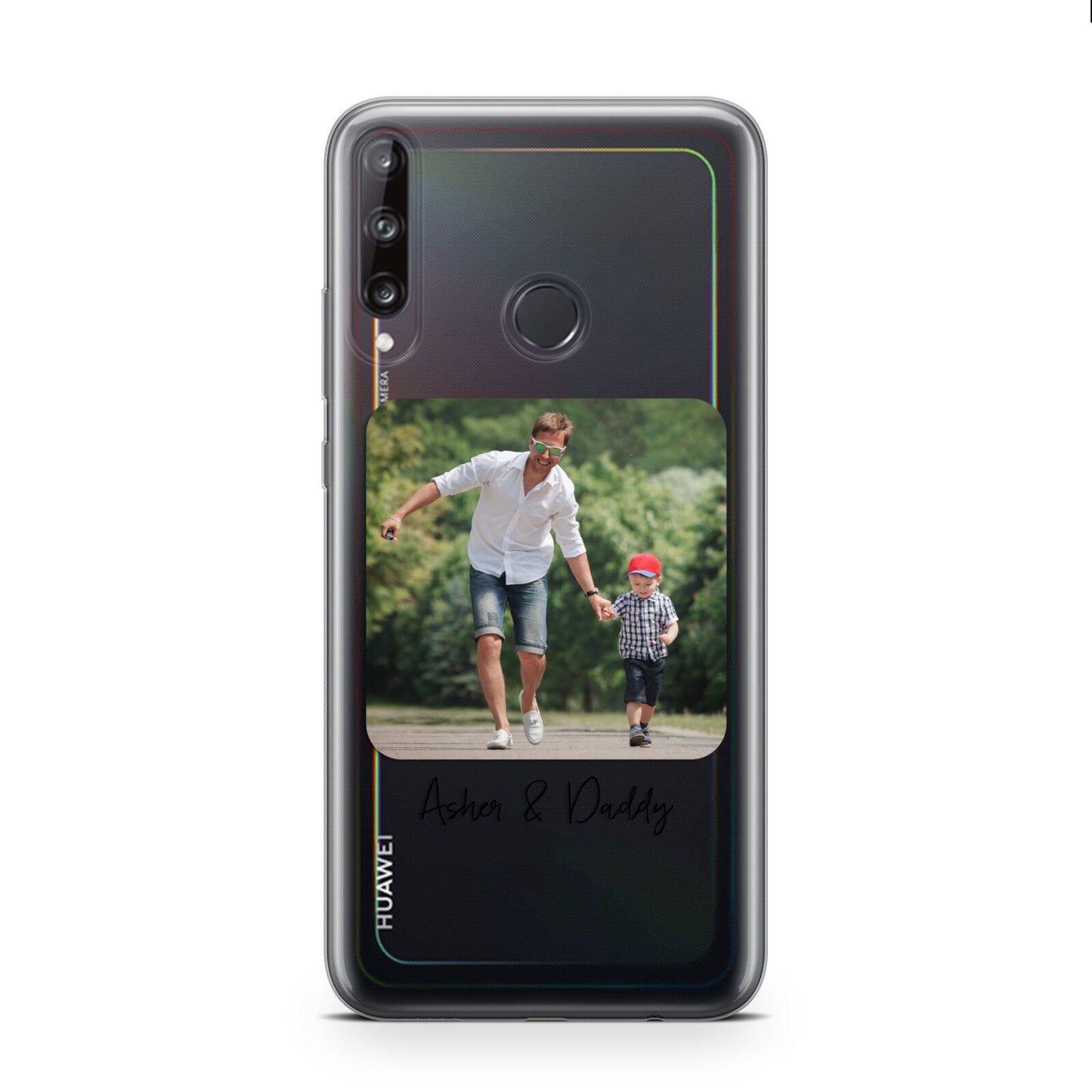 Parent and Child Photo with Text Huawei P40 Lite E Phone Case