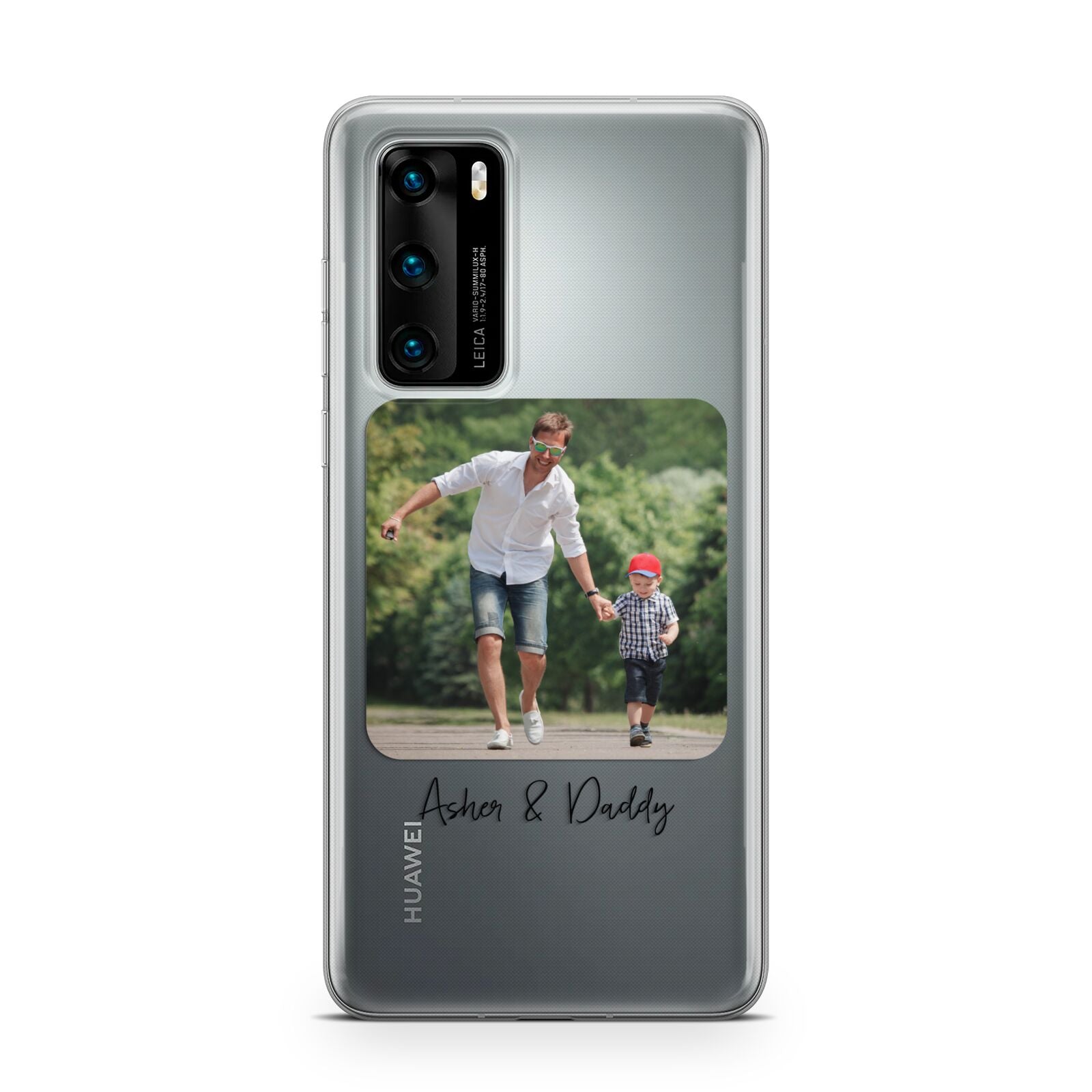 Parent and Child Photo with Text Huawei P40 Phone Case