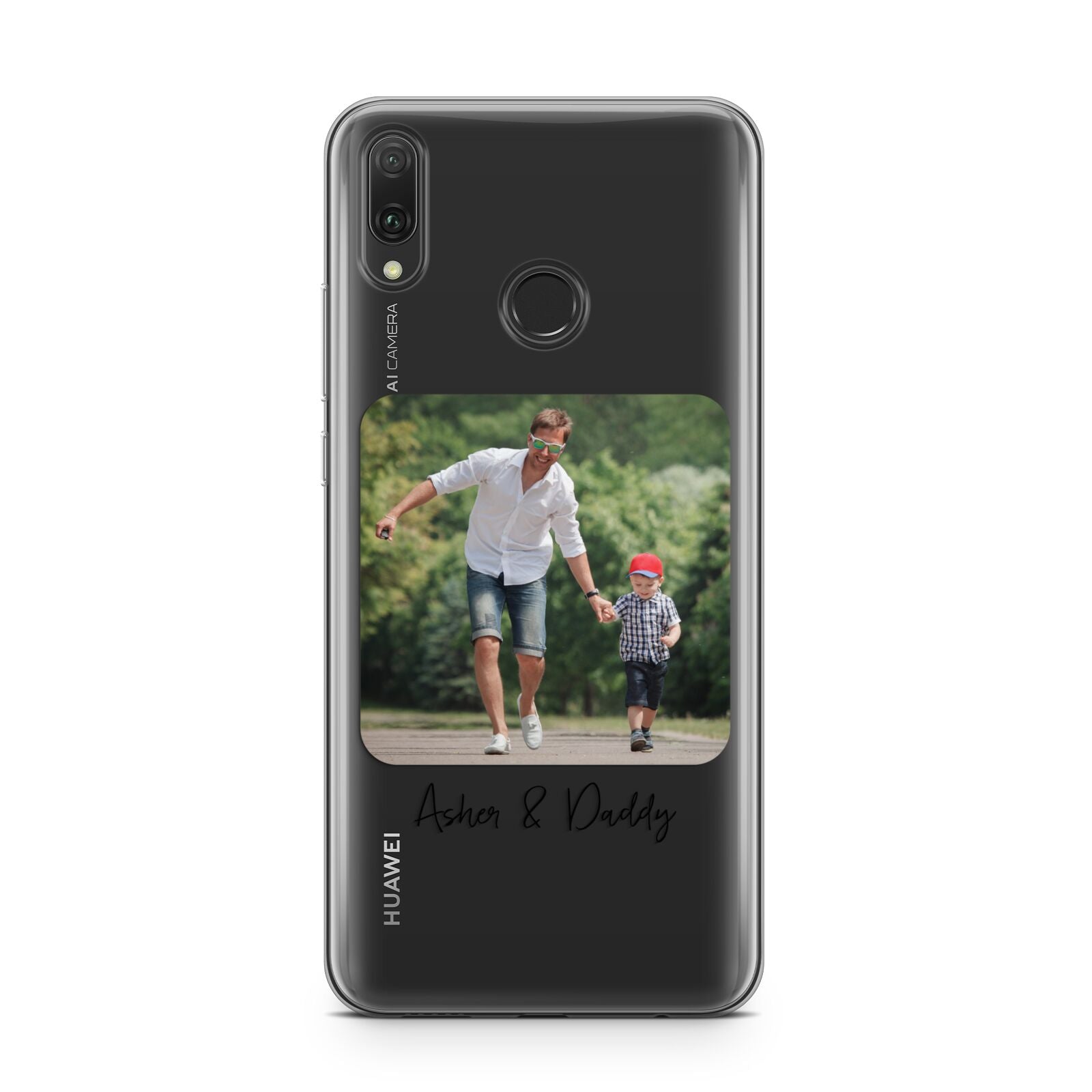 Parent and Child Photo with Text Huawei Y9 2019