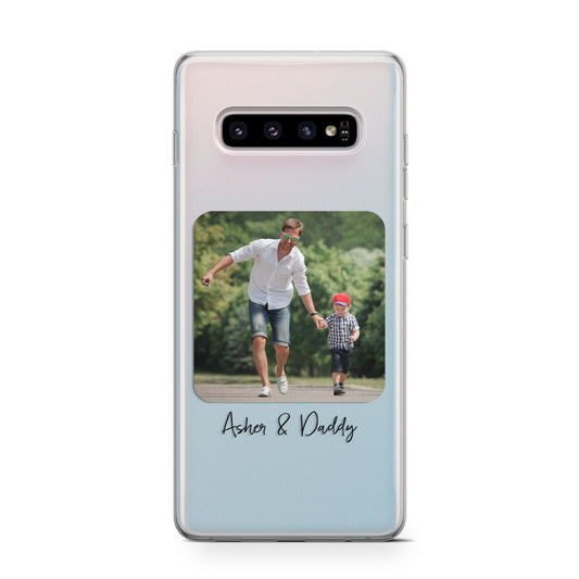 Parent and Child Photo with Text Protective Samsung Galaxy Case