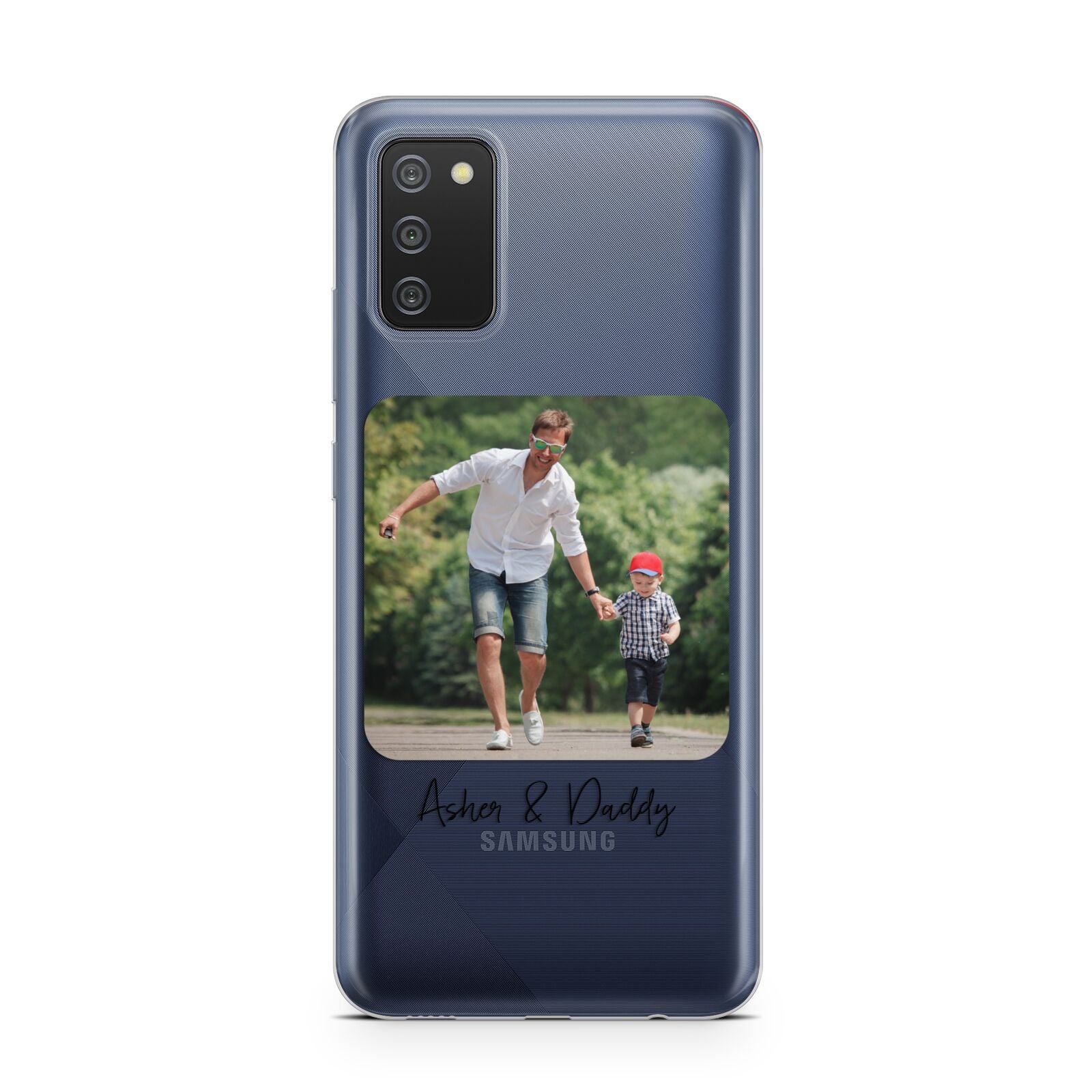 Parent and Child Photo with Text Samsung A02s Case