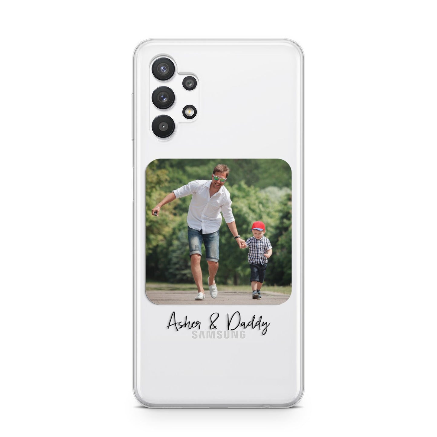 Parent and Child Photo with Text Samsung A32 5G Case