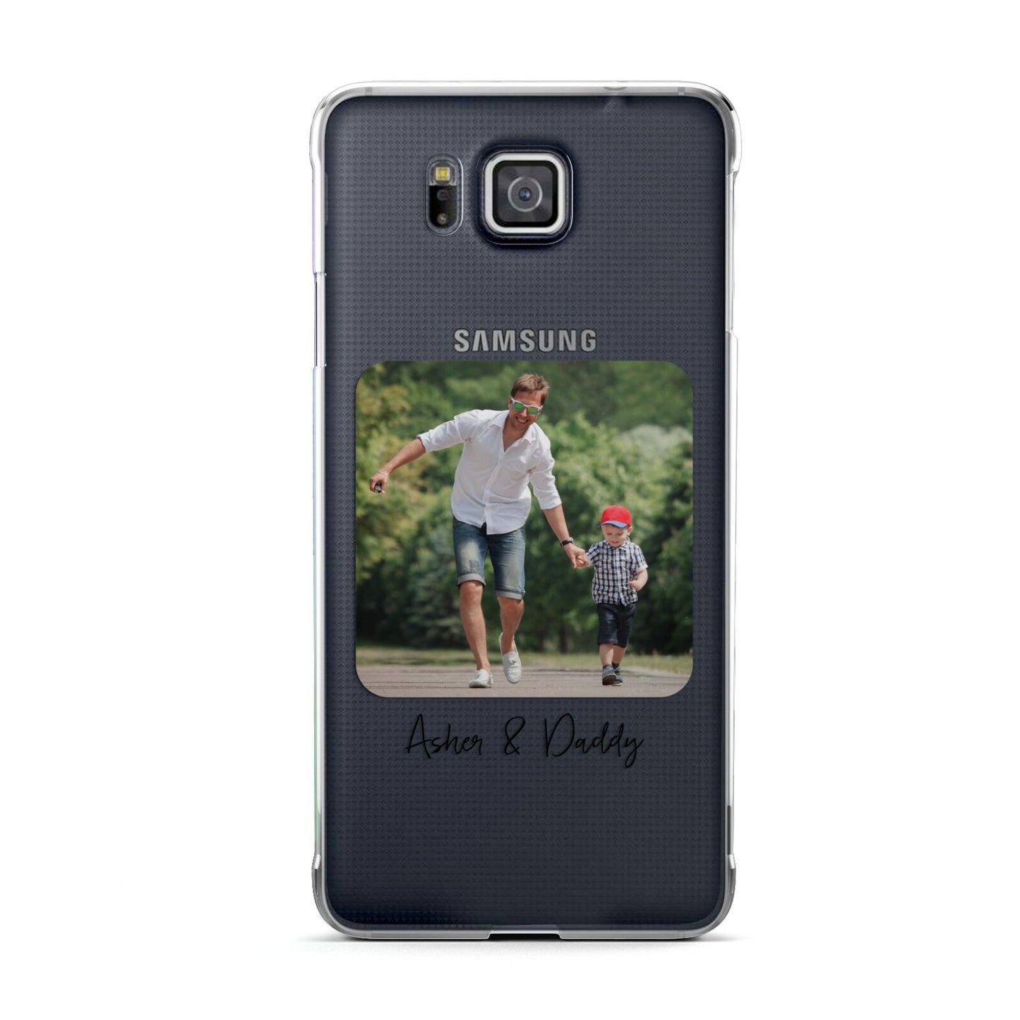 Parent and Child Photo with Text Samsung Galaxy Alpha Case