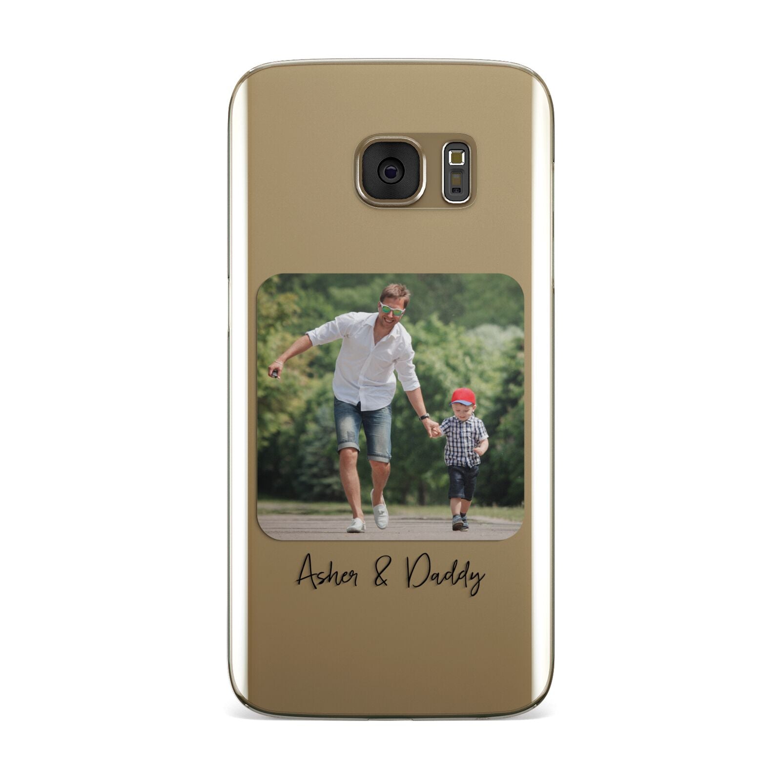 Parent and Child Photo with Text Samsung Galaxy Case