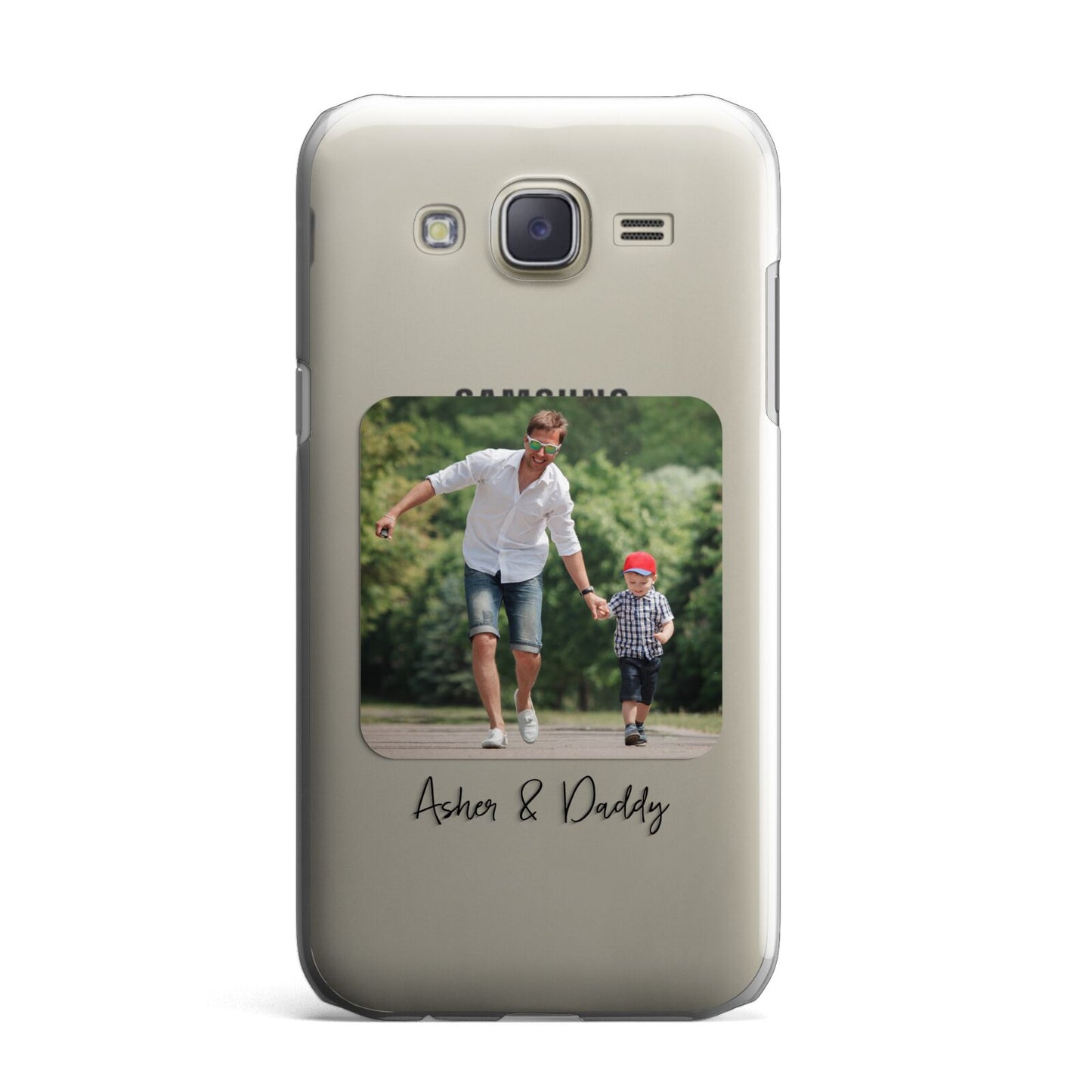 Parent and Child Photo with Text Samsung Galaxy J7 Case