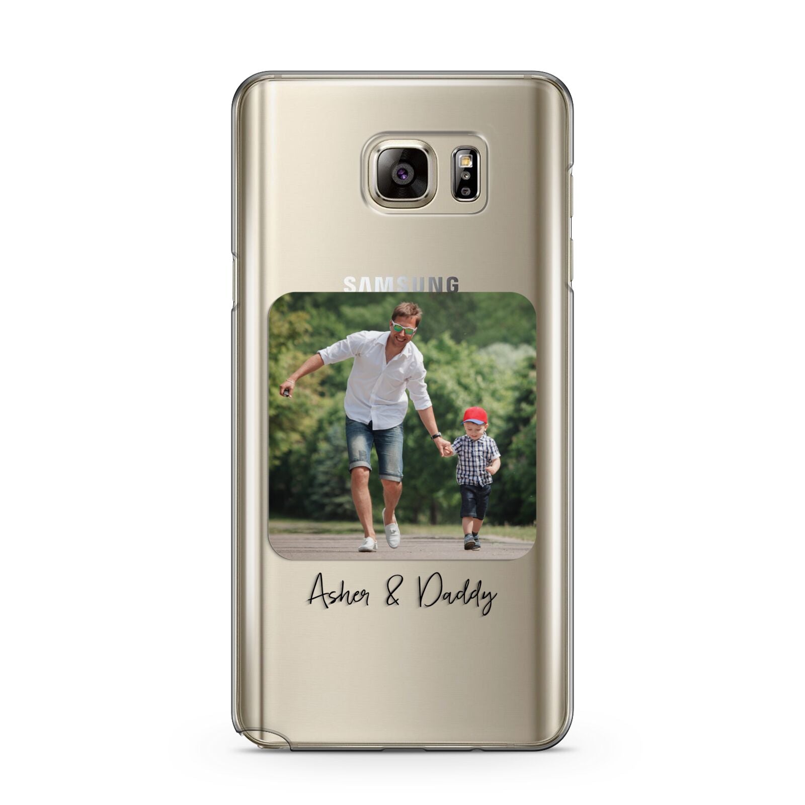 Parent and Child Photo with Text Samsung Galaxy Note 5 Case