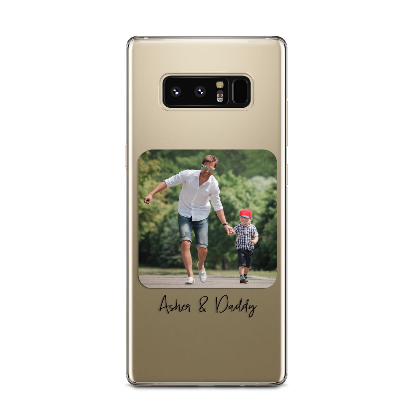 Parent and Child Photo with Text Samsung Galaxy Note 8 Case