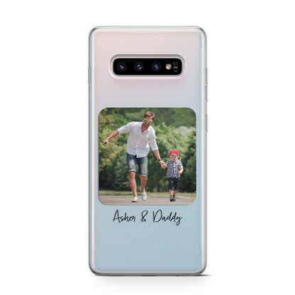 Parent and Child Photo with Text Samsung Galaxy S10 Case