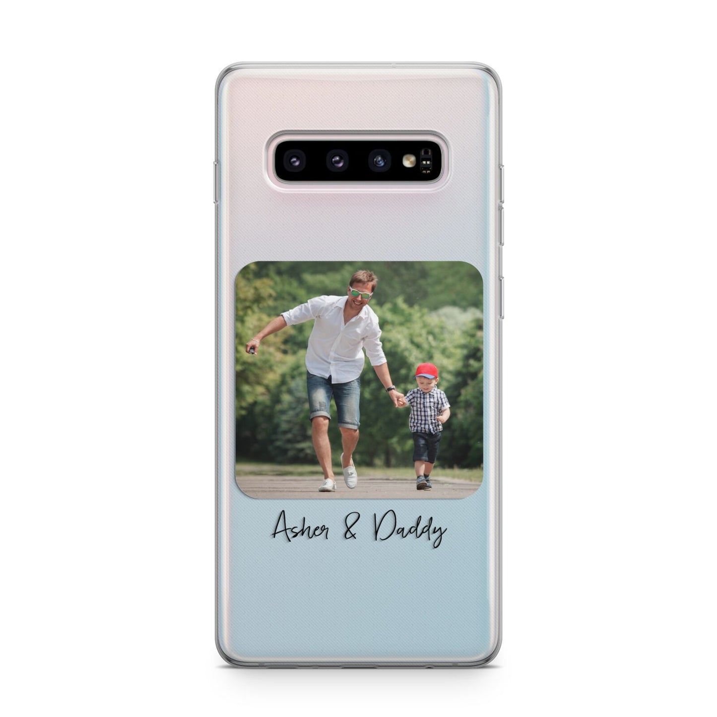 Parent and Child Photo with Text Samsung Galaxy S10 Plus Case