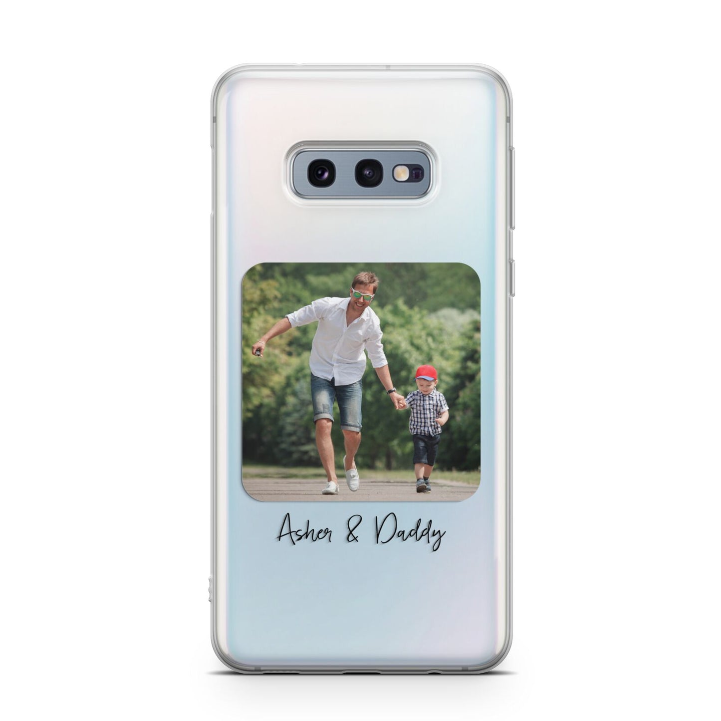 Parent and Child Photo with Text Samsung Galaxy S10E Case