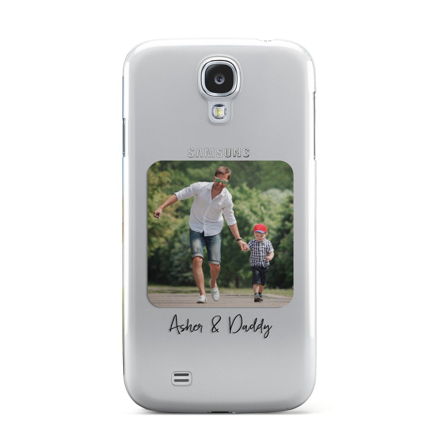 Parent and Child Photo with Text Samsung Galaxy S4 Case