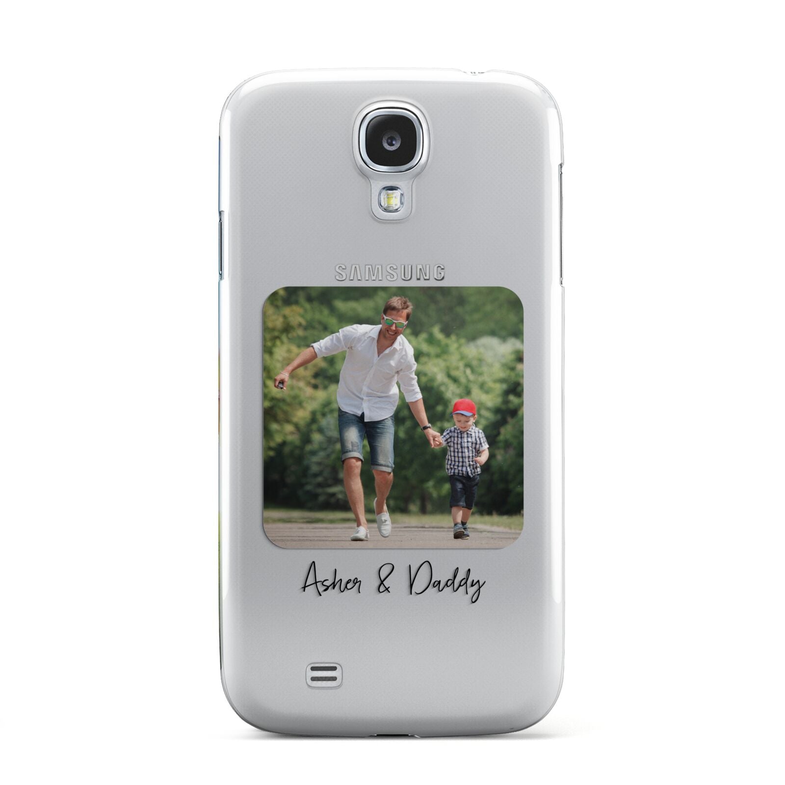 Parent and Child Photo with Text Samsung Galaxy S4 Case