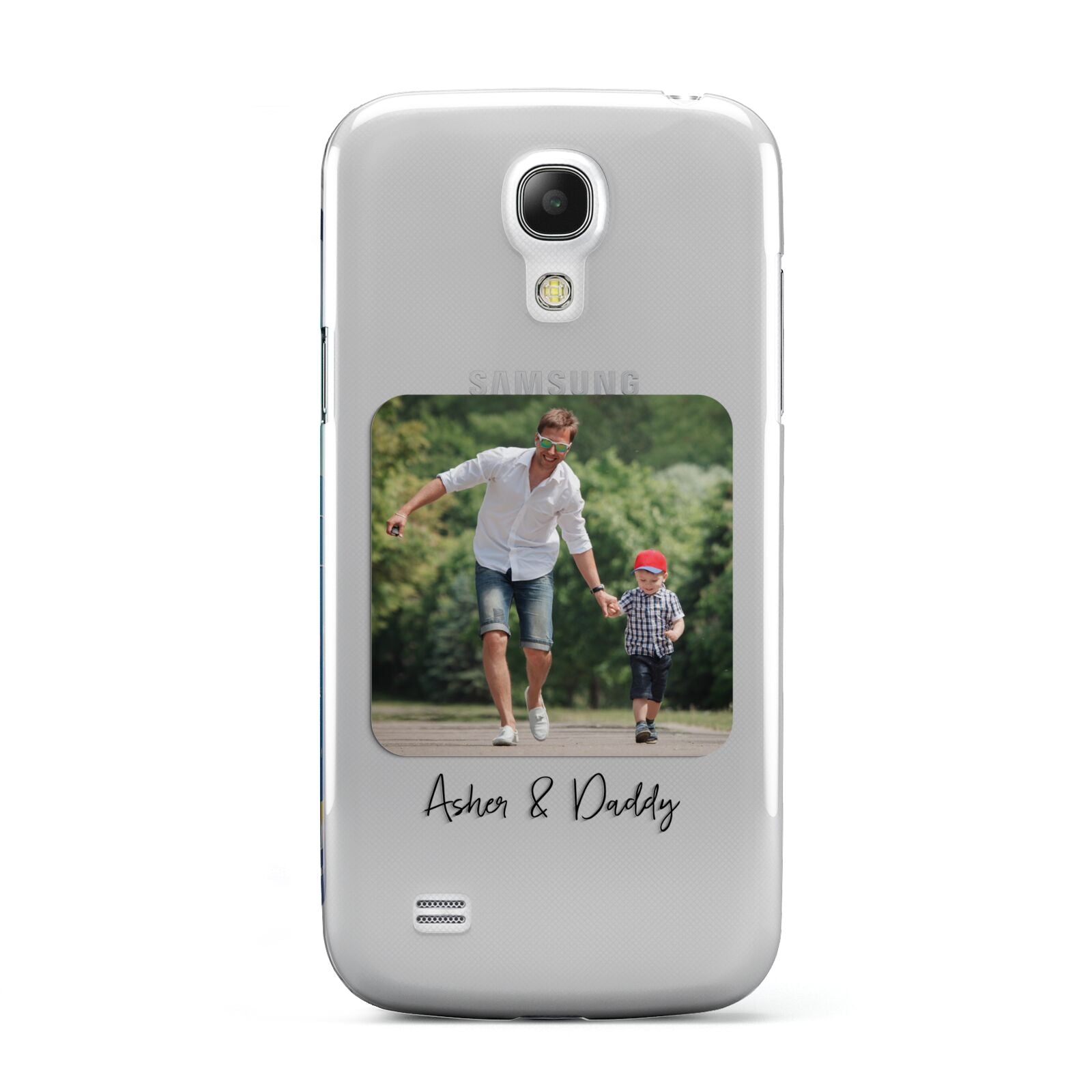 Parent and Child Photo with Text Samsung Galaxy S4 Mini Case