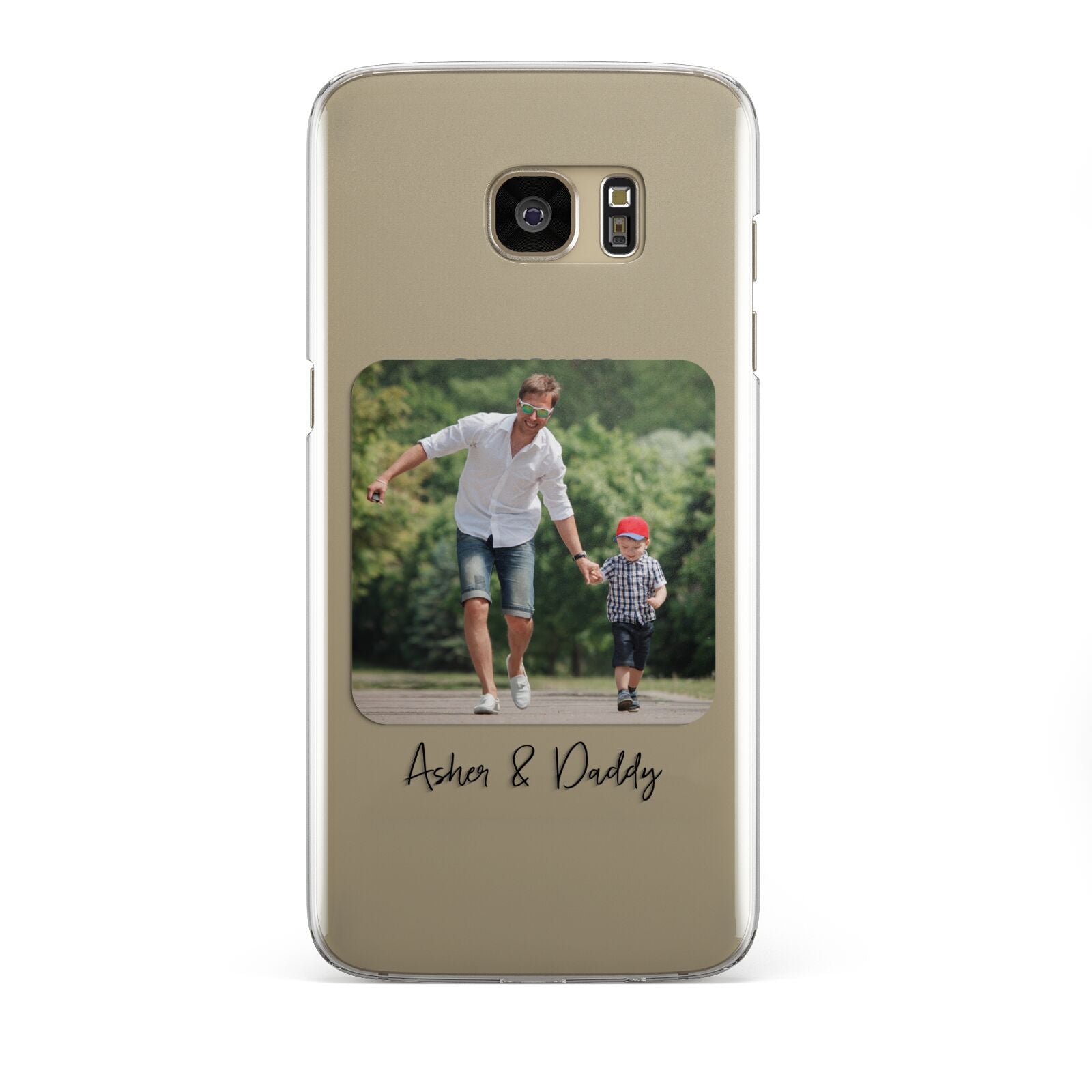 Parent and Child Photo with Text Samsung Galaxy S7 Edge Case