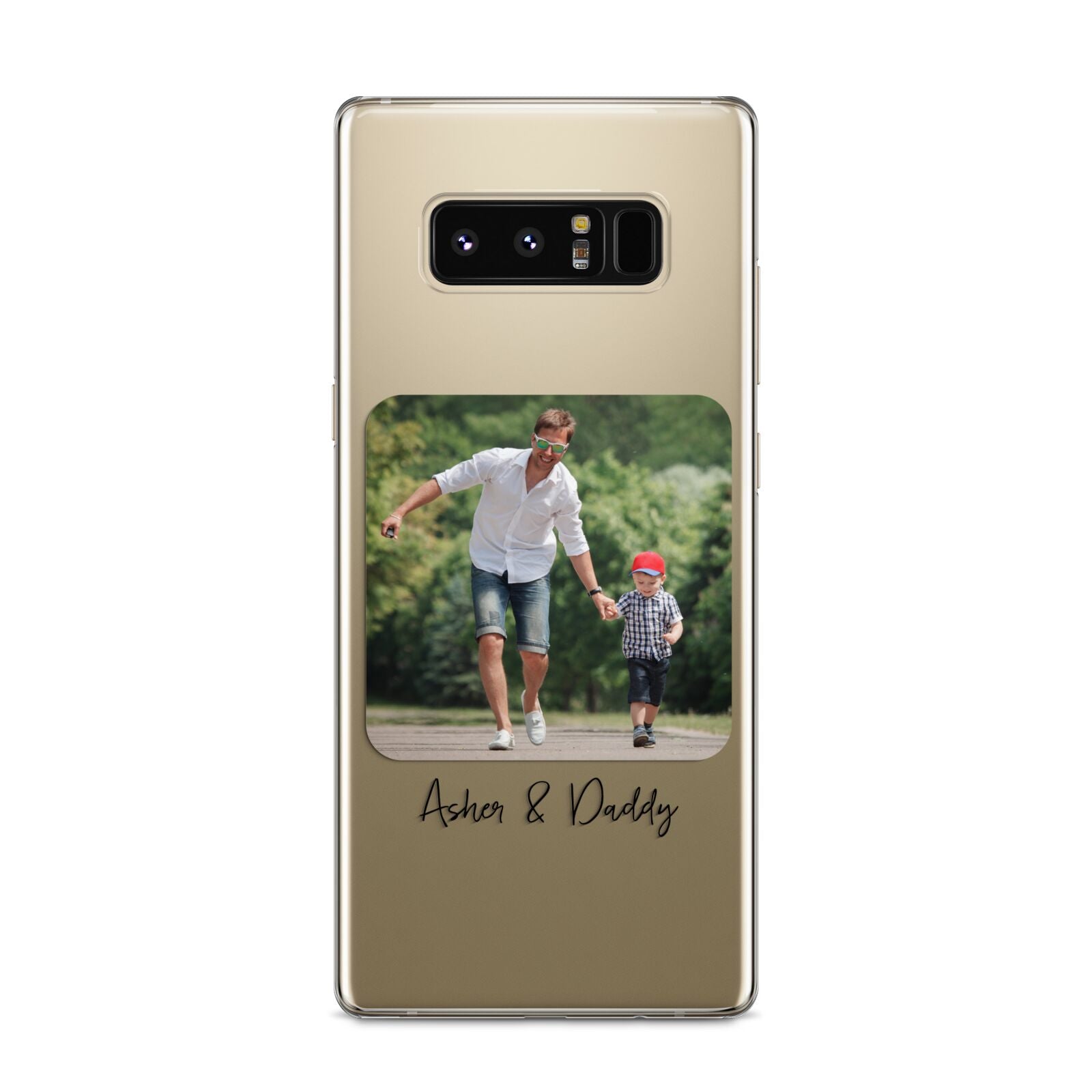 Parent and Child Photo with Text Samsung Galaxy S8 Case