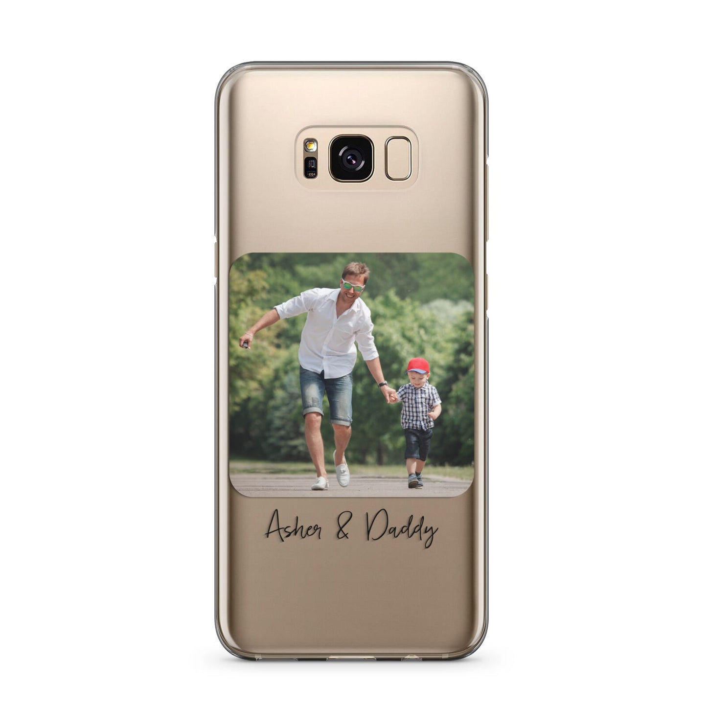 Parent and Child Photo with Text Samsung Galaxy S8 Plus Case