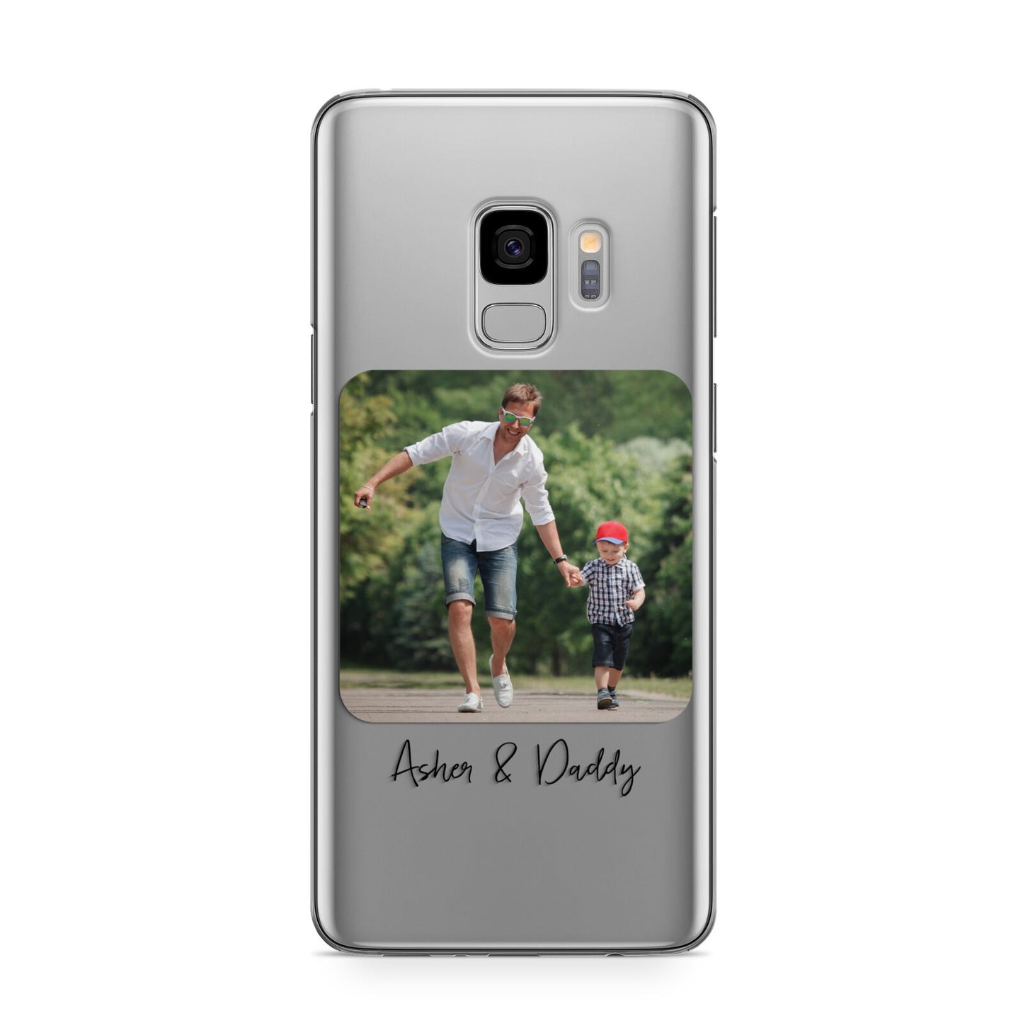 Parent and Child Photo with Text Samsung Galaxy S9 Case