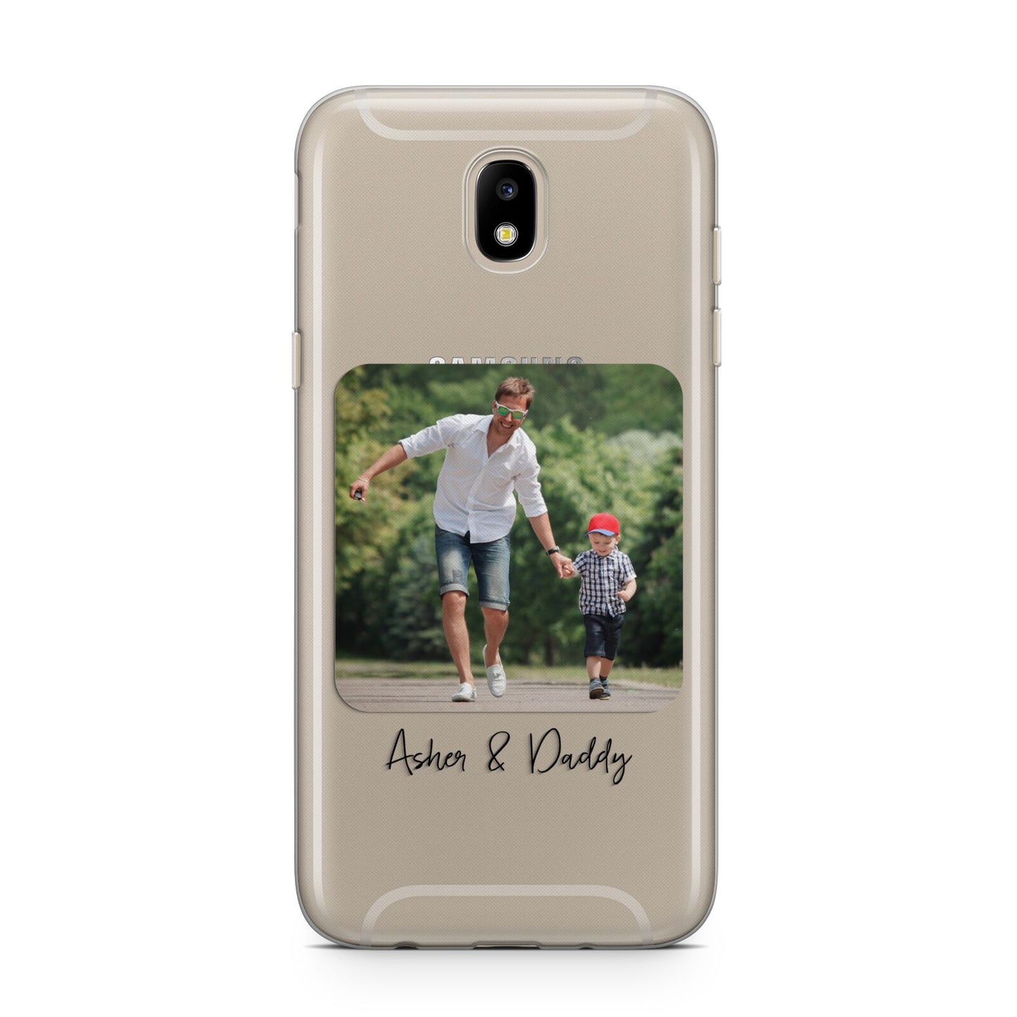 Parent and Child Photo with Text Samsung J5 2017 Case