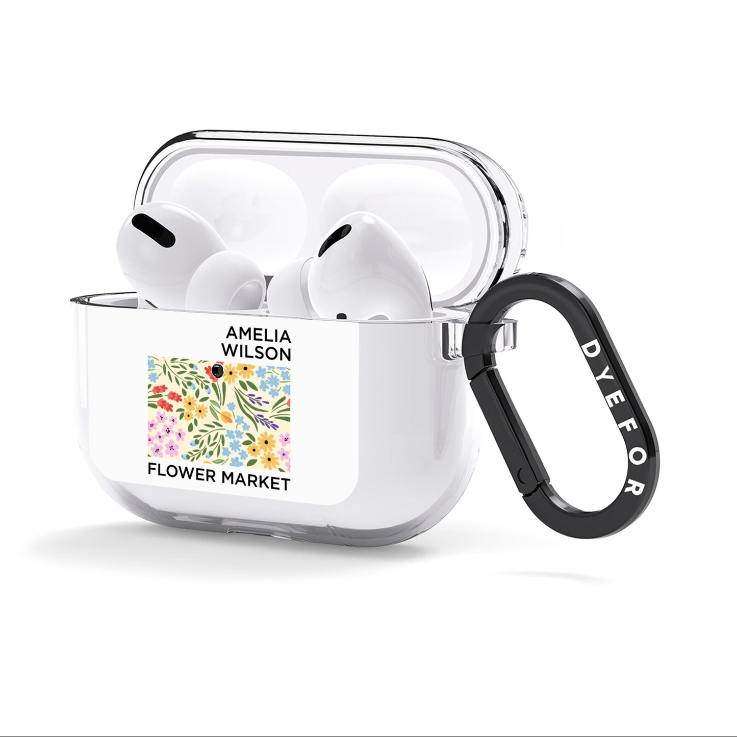 Paris Flower Market AirPods Clear Case 3rd Gen Side Image