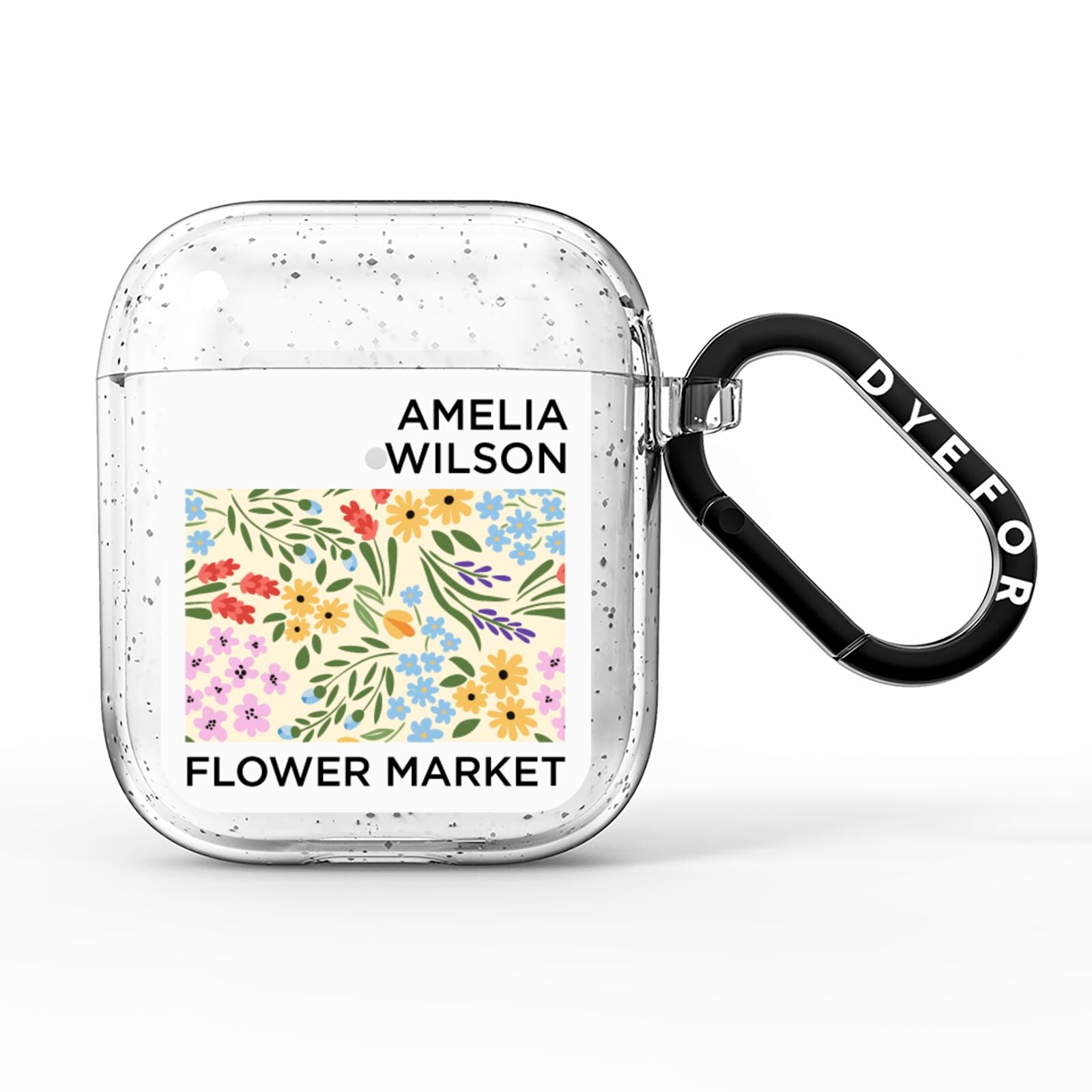 Paris Flower Market AirPods Glitter Case