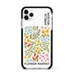 Paris Flower Market Apple iPhone 11 Pro Max in Silver with Black Impact Case