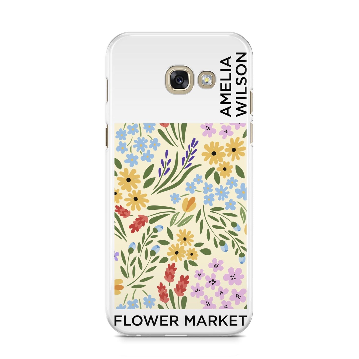 Paris Flower Market Samsung Galaxy A5 2017 Case on gold phone
