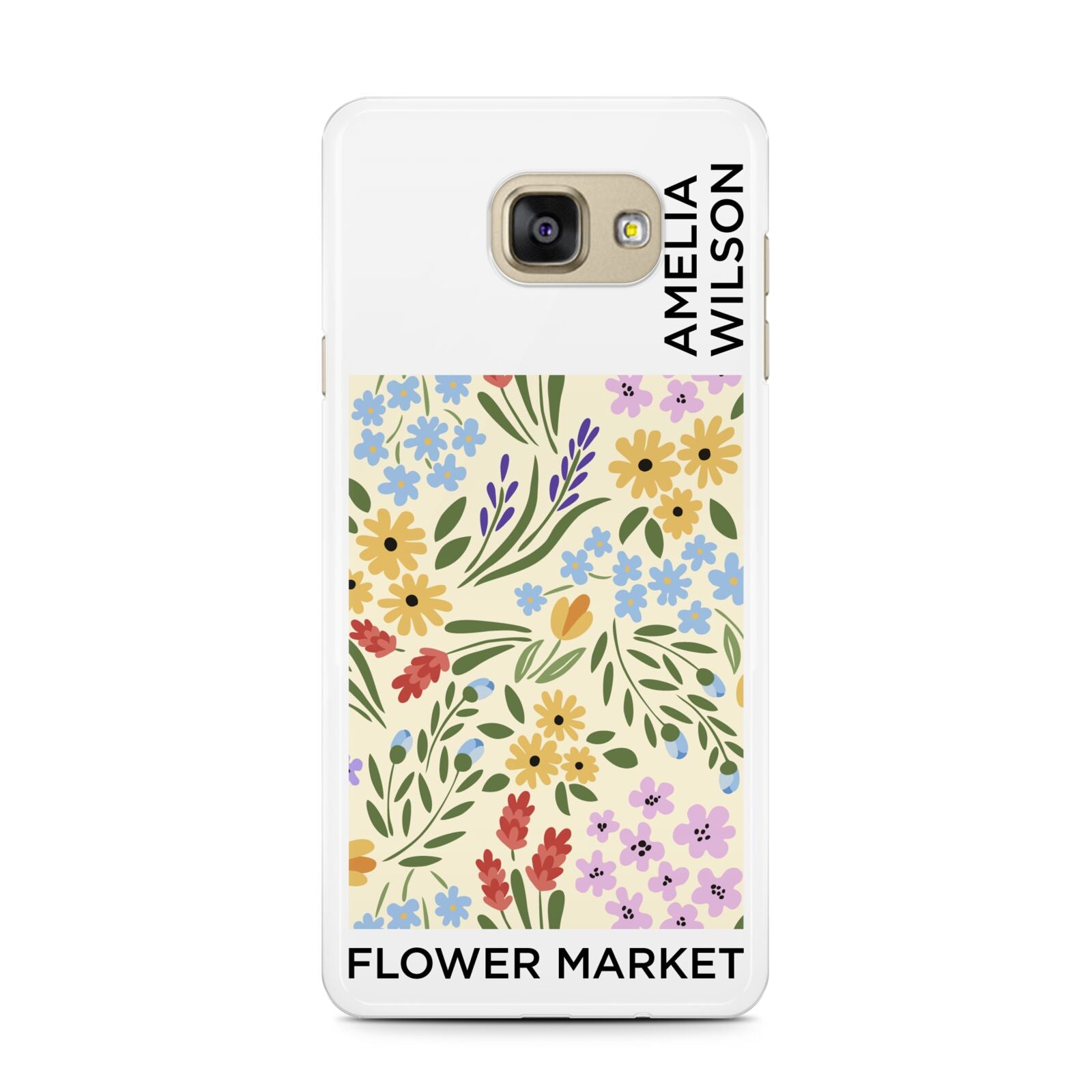 Paris Flower Market Samsung Galaxy A7 2016 Case on gold phone