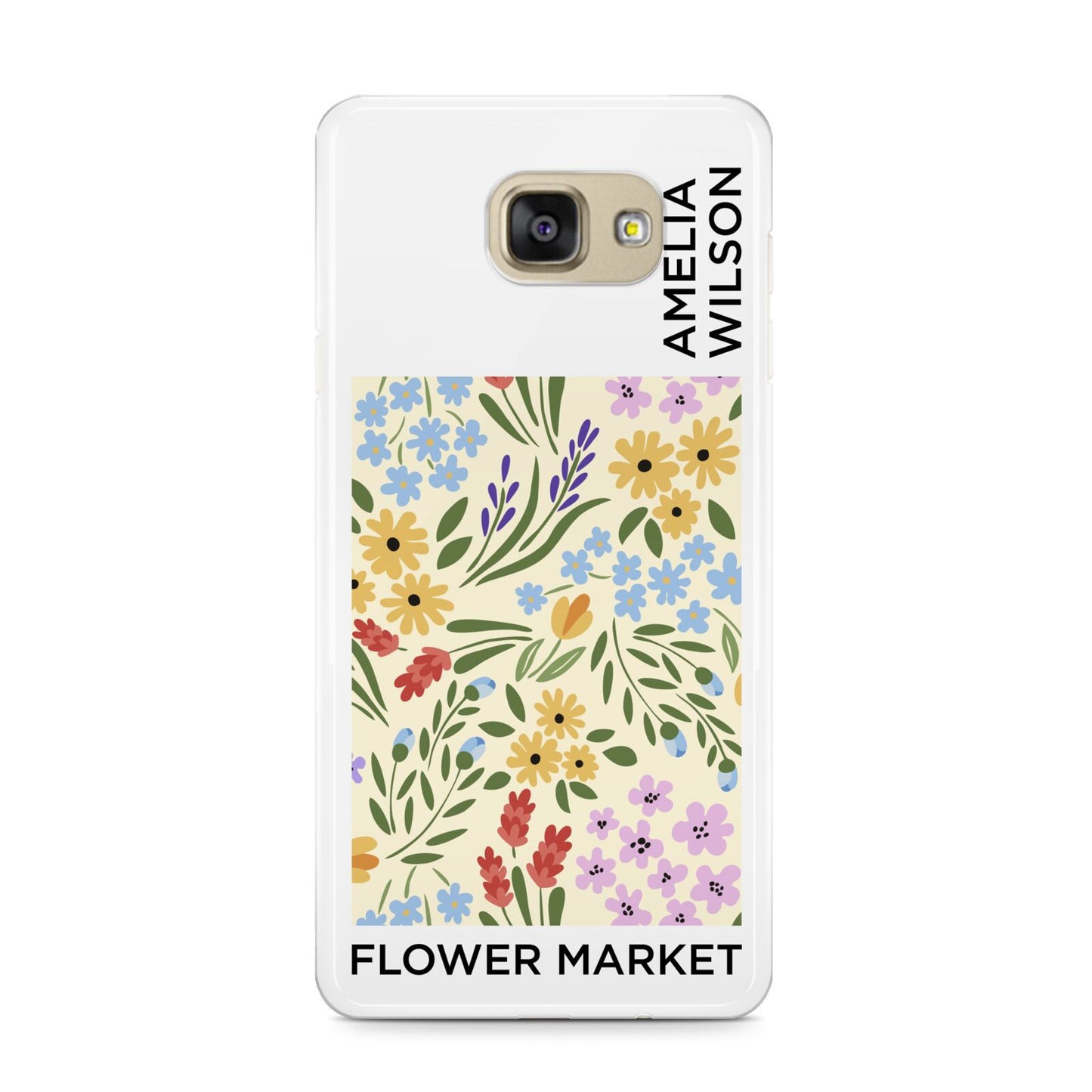 Paris Flower Market Samsung Galaxy A9 2016 Case on gold phone
