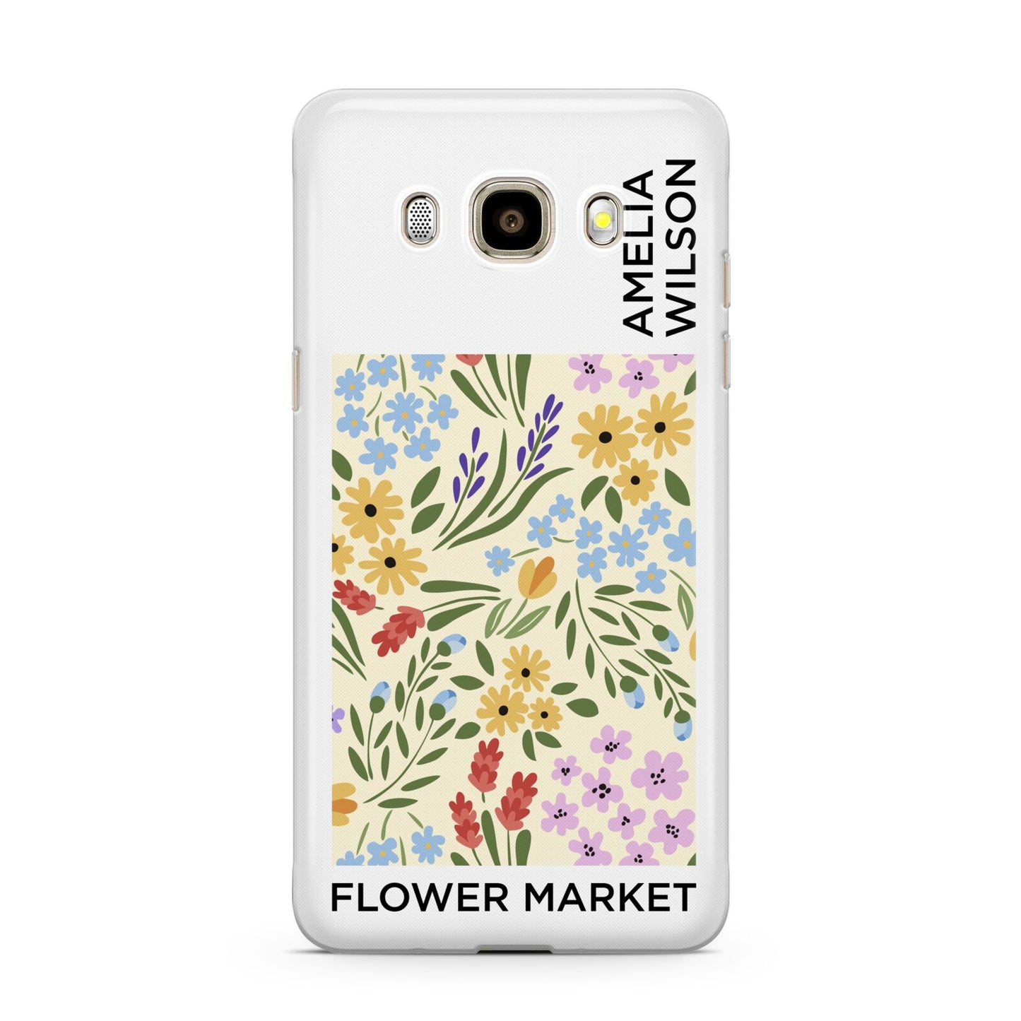 Paris Flower Market Samsung Galaxy J7 2016 Case on gold phone