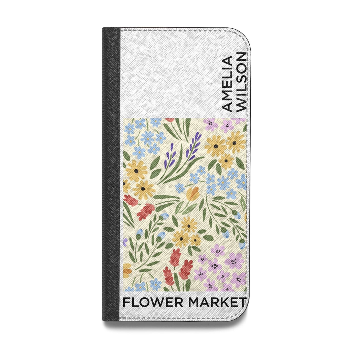 Paris Flower Market Vegan Leather Flip iPhone Case