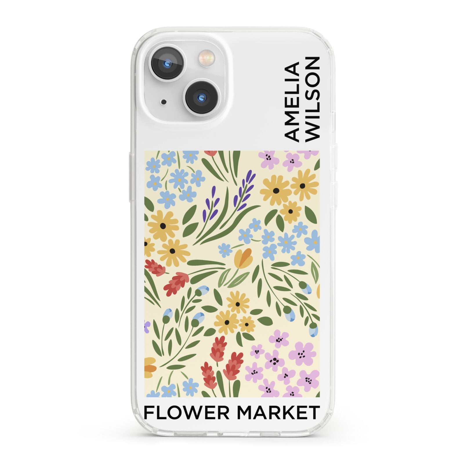 Paris Flower Market iPhone 13 Clear Bumper Case