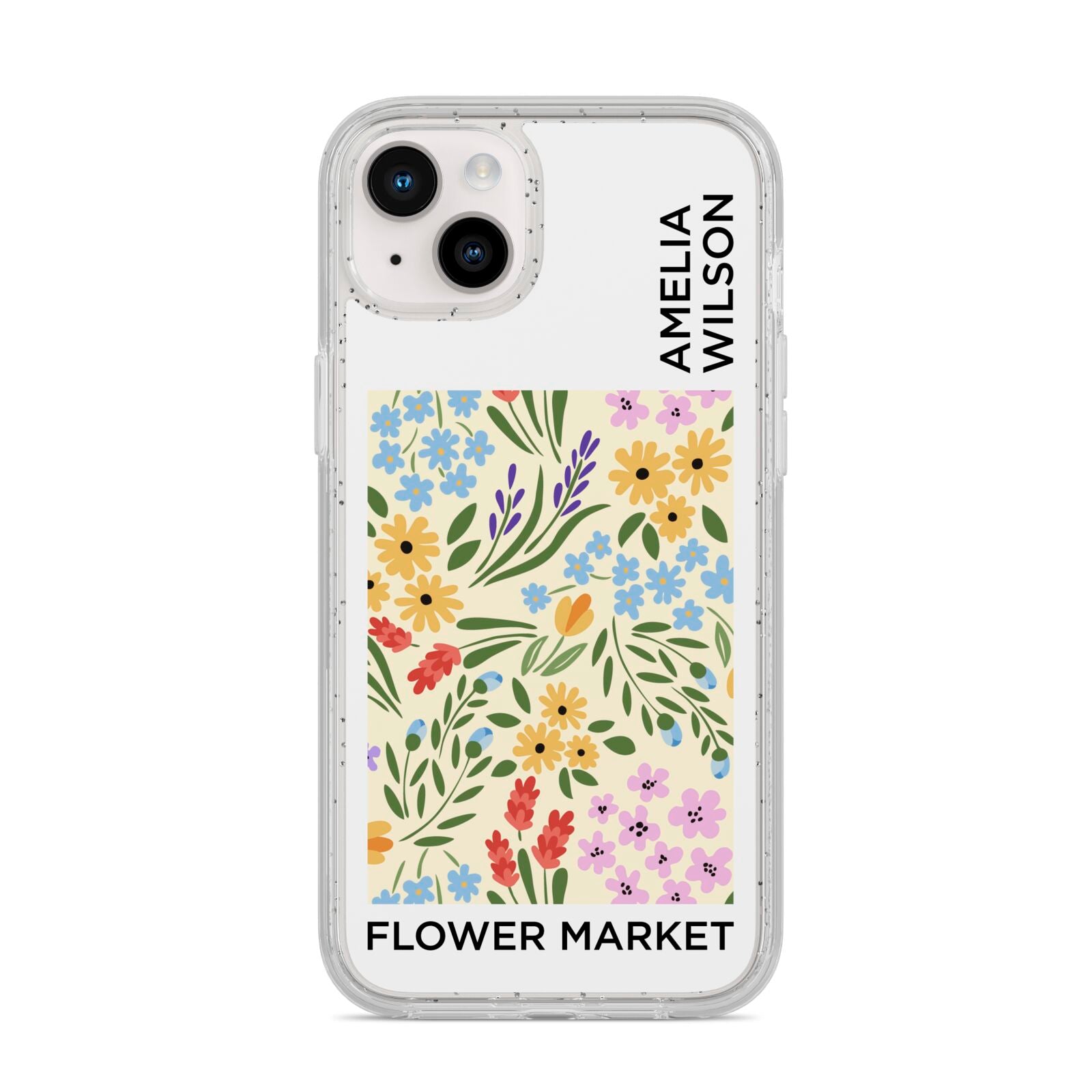 Paris Flower Market iPhone 14 Plus Glitter Tough Case Starlight