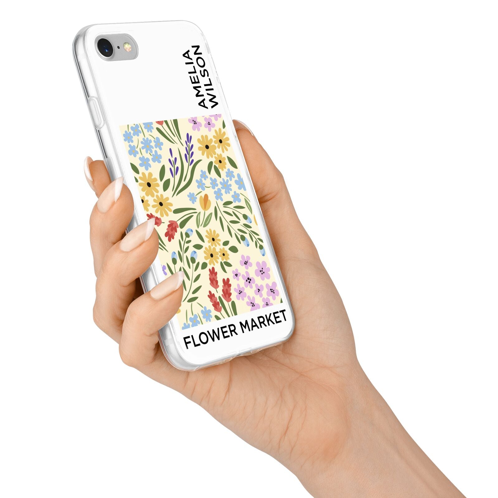 Paris Flower Market iPhone 7 Bumper Case on Silver iPhone Alternative Image