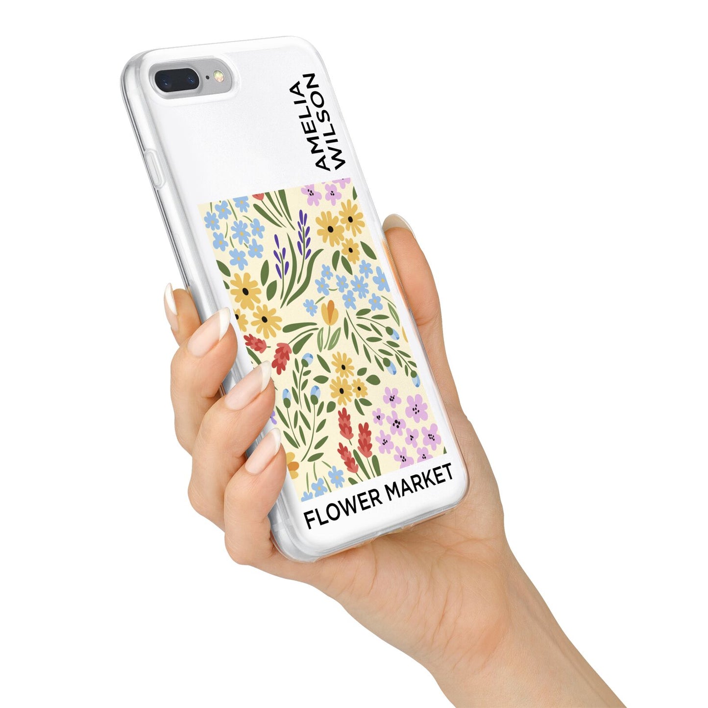 Paris Flower Market iPhone 7 Plus Bumper Case on Silver iPhone Alternative Image