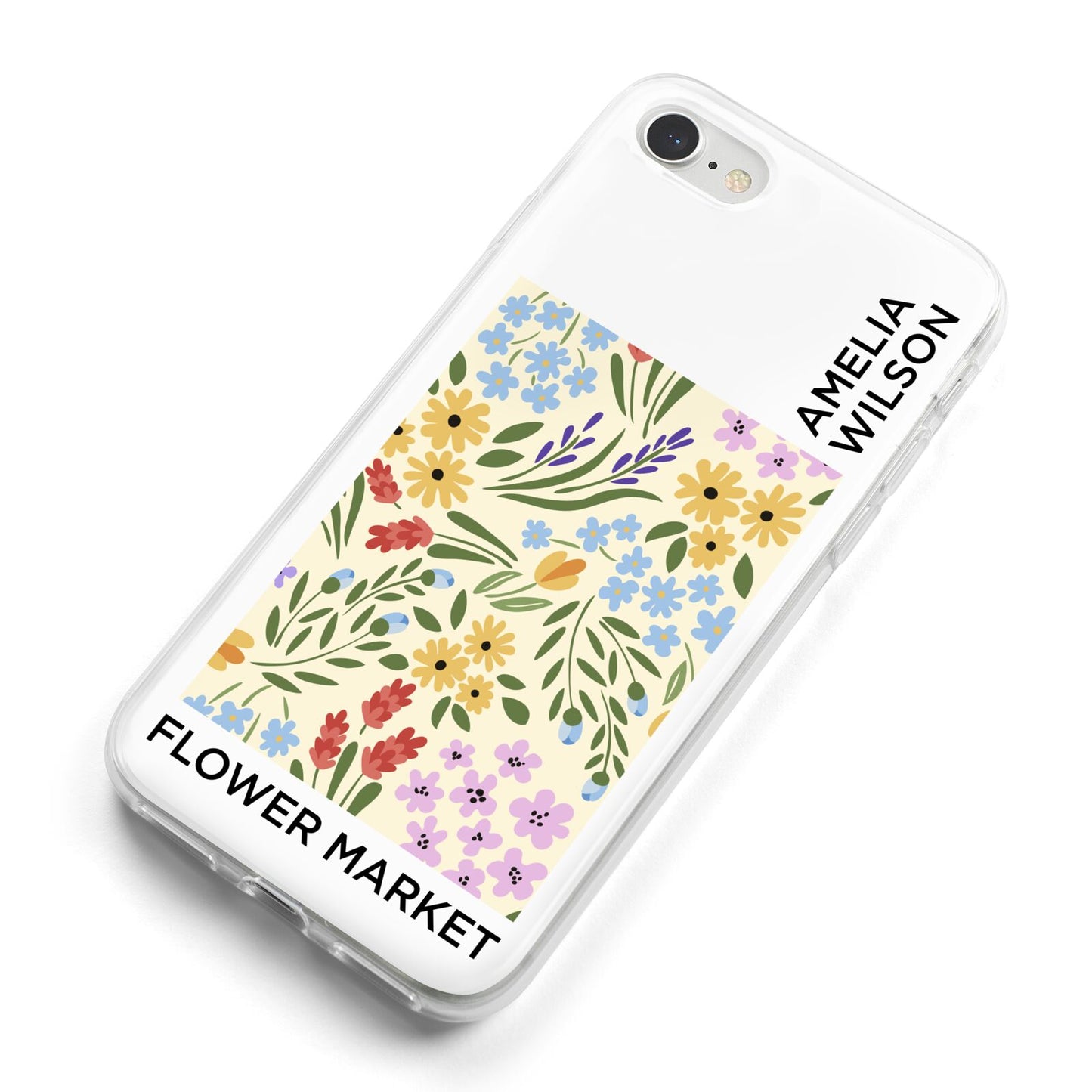 Paris Flower Market iPhone 8 Bumper Case on Silver iPhone Alternative Image