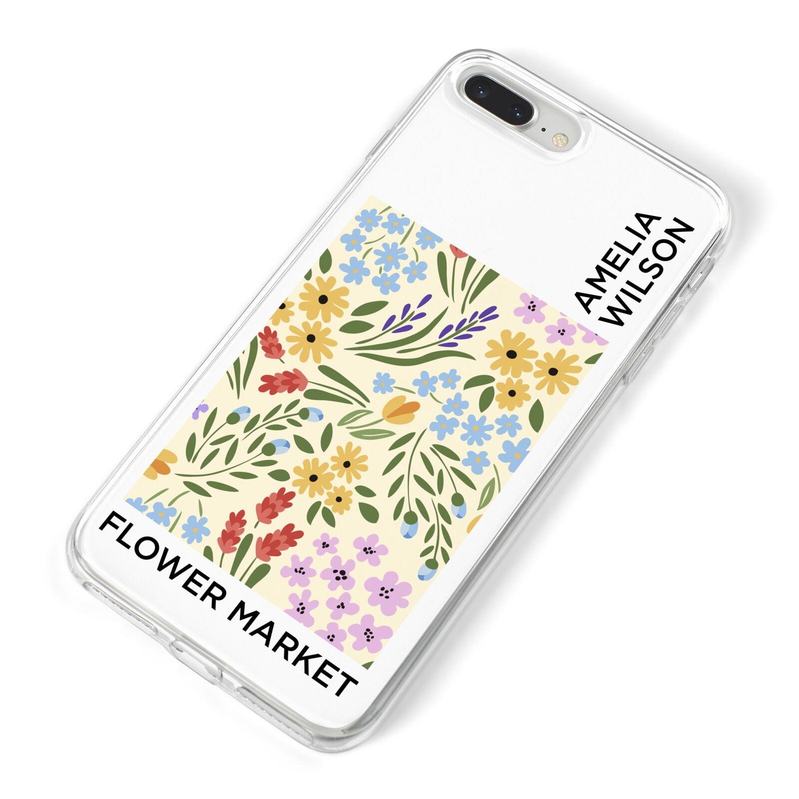 Paris Flower Market iPhone 8 Plus Bumper Case on Silver iPhone Alternative Image