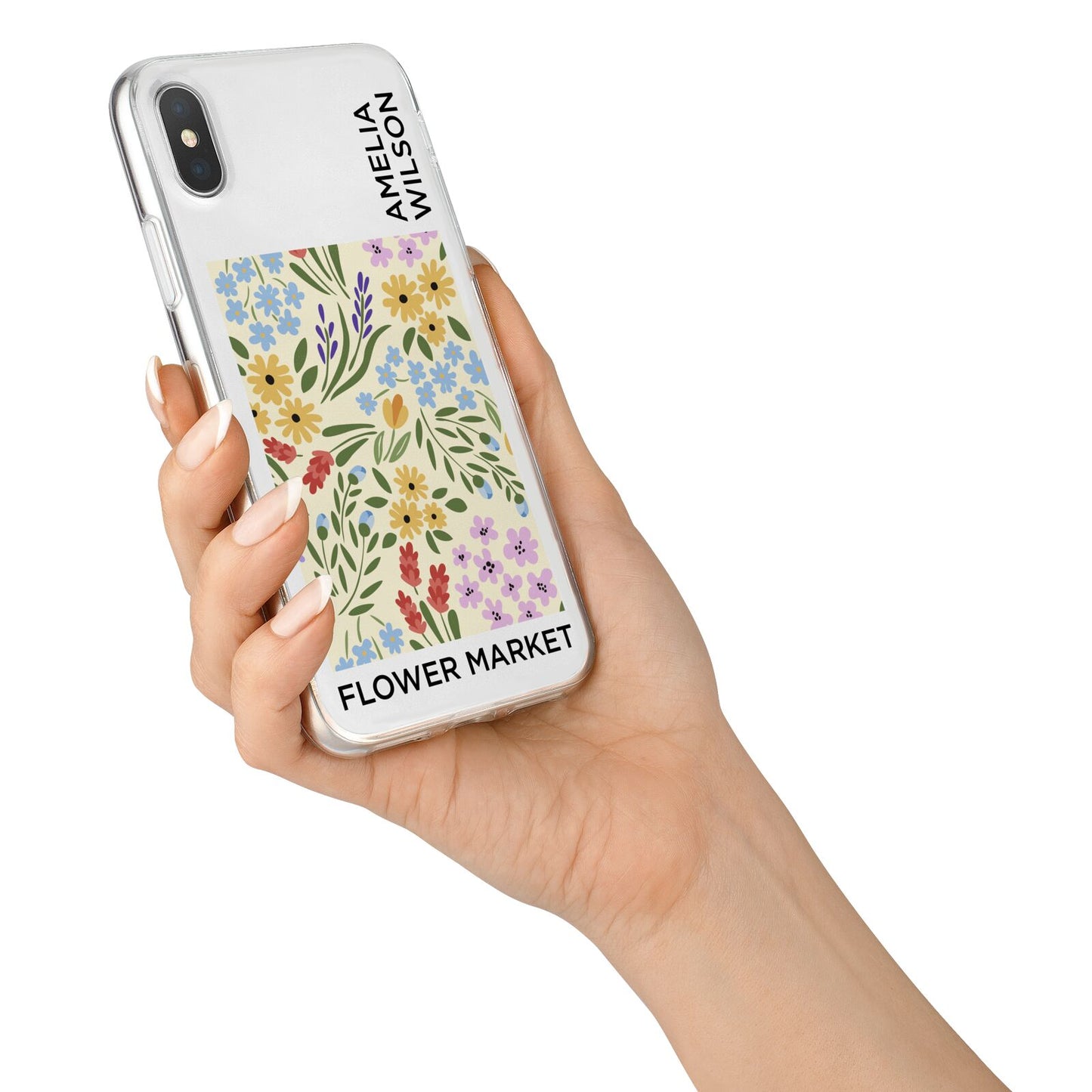 Paris Flower Market iPhone X Bumper Case on Silver iPhone Alternative Image 2