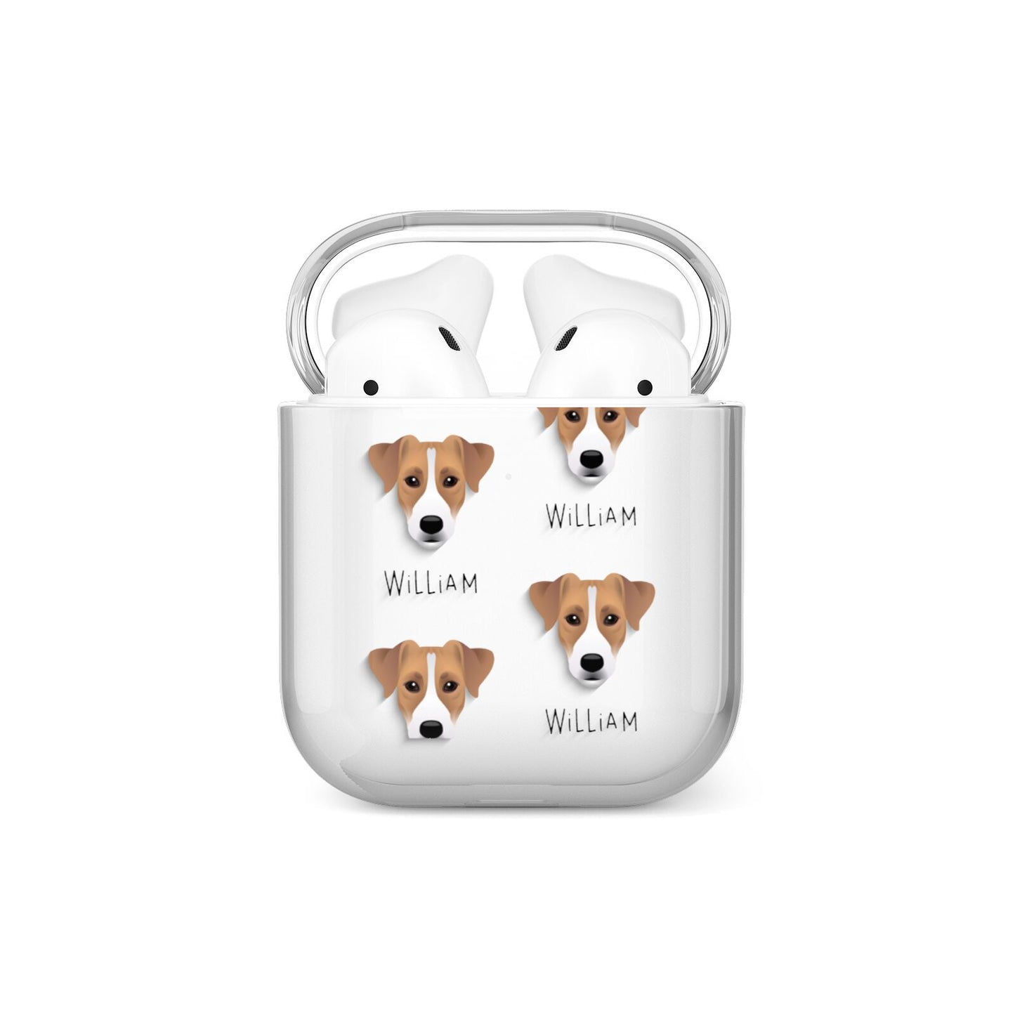 Parson Russell Terrier Icon with Name AirPods Case