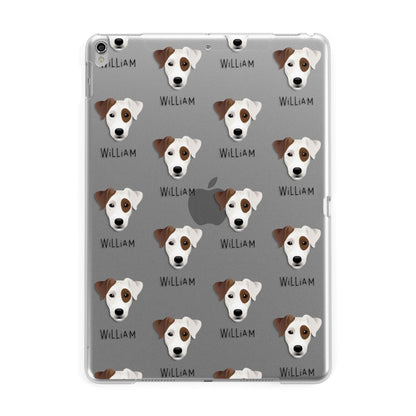 Parson Russell Terrier Icon with Name Apple iPad Silver Case