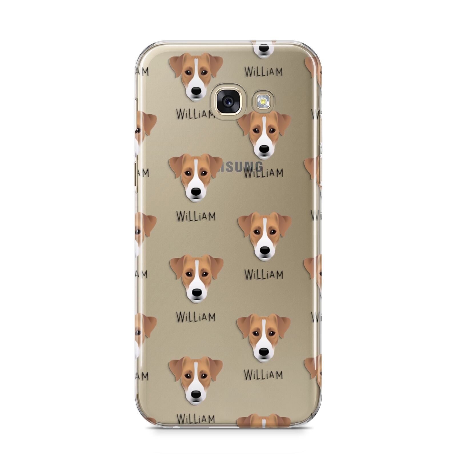 Parson Russell Terrier Icon with Name Samsung Galaxy A5 2017 Case on gold phone