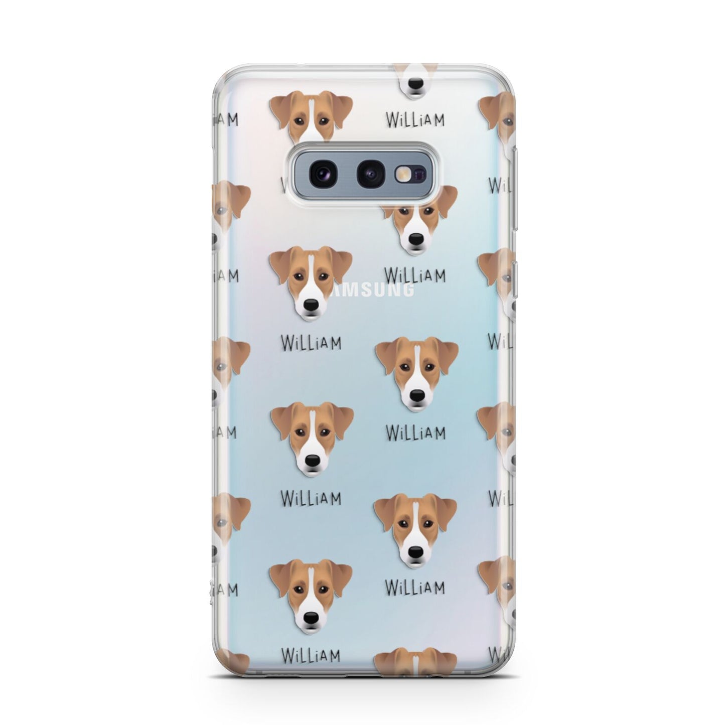 Parson Russell Terrier Icon with Name Samsung Galaxy S10E Case