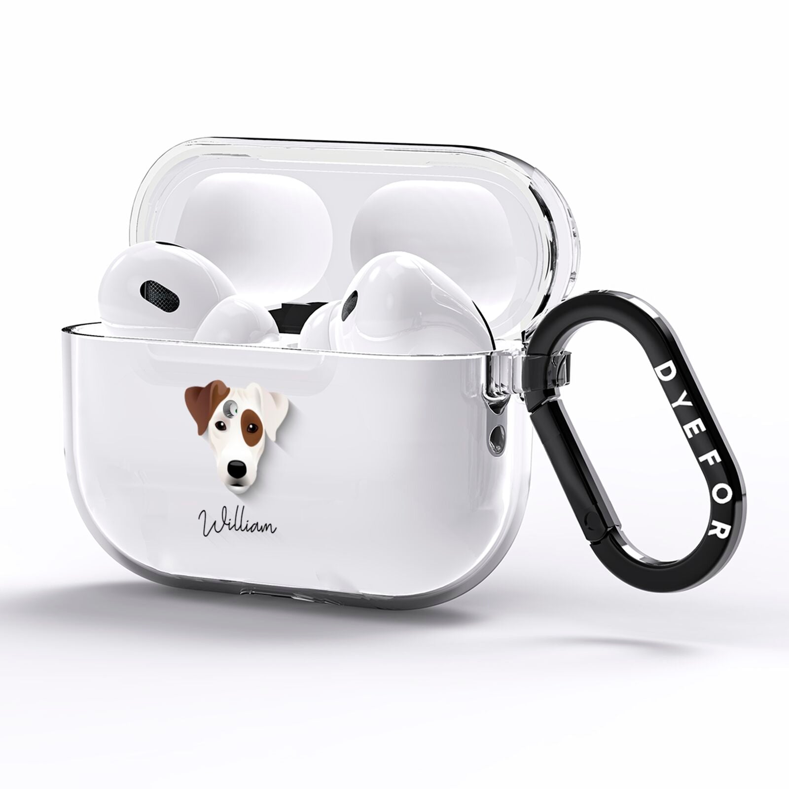 Parson Russell Terrier Personalised AirPods Pro Clear Case Side Image