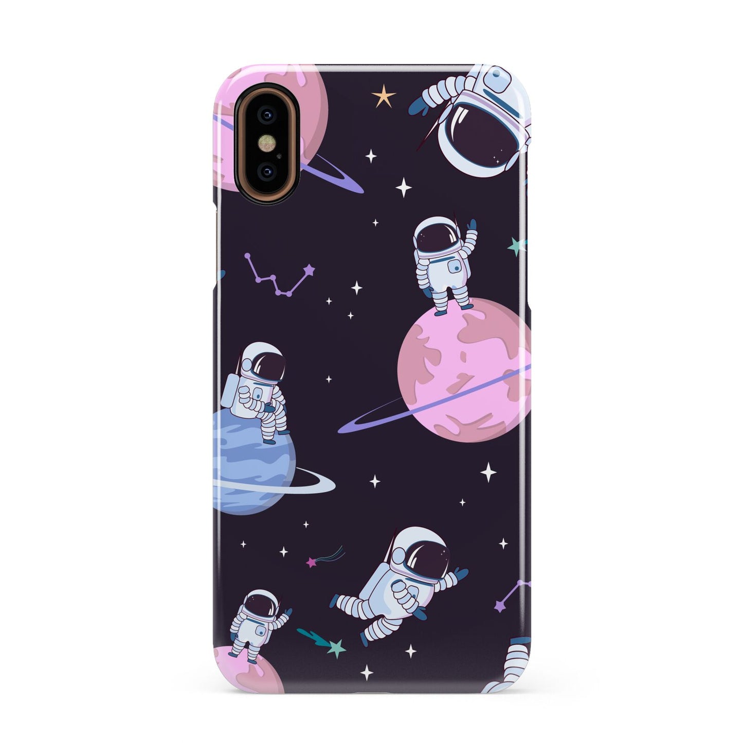 Pastel Hue Space Scene Apple iPhone XS 3D Snap Case