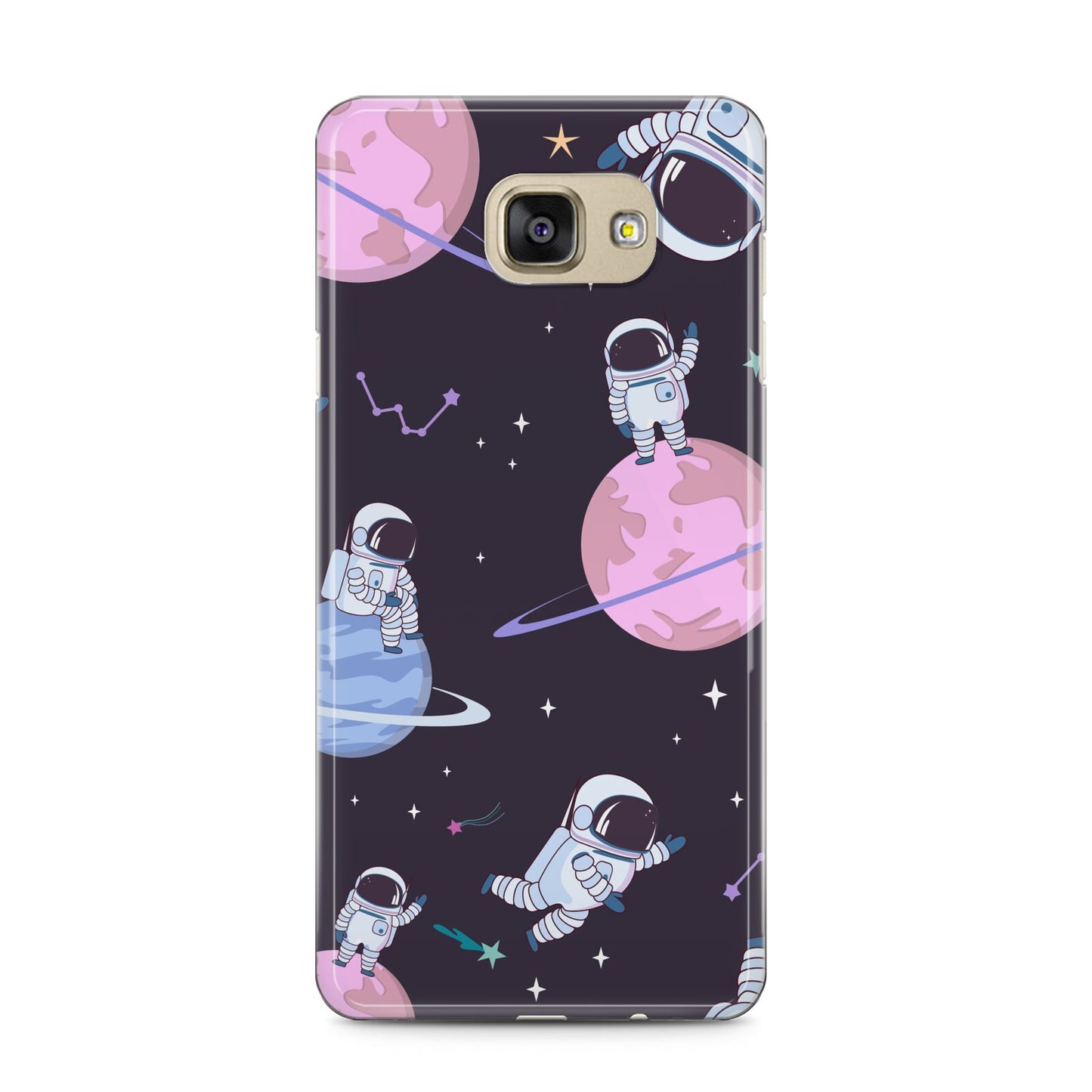 Pastel Hue Space Scene Samsung Galaxy A5 2016 Case on gold phone