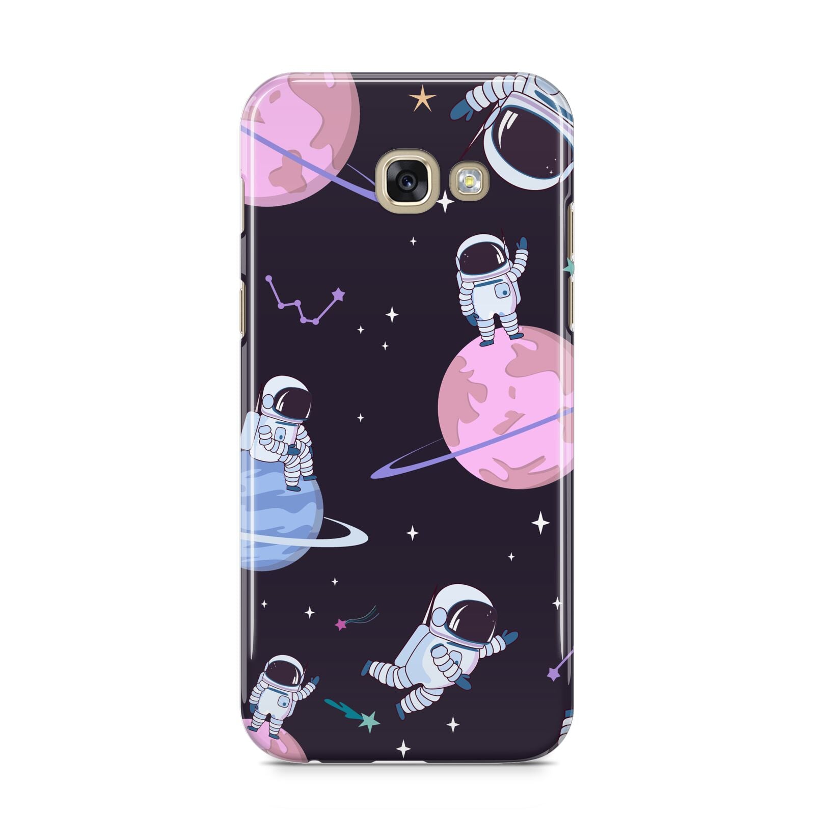 Pastel Hue Space Scene Samsung Galaxy A5 2017 Case on gold phone