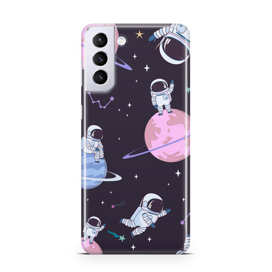 Pastel Hue Space Scene Samsung S21 Plus Phone Case